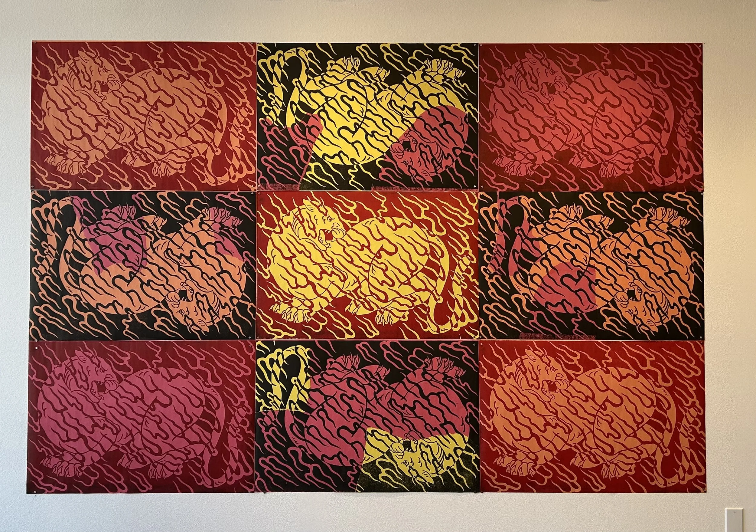 Within and Without, 6' x 9,' print installation, 2025.