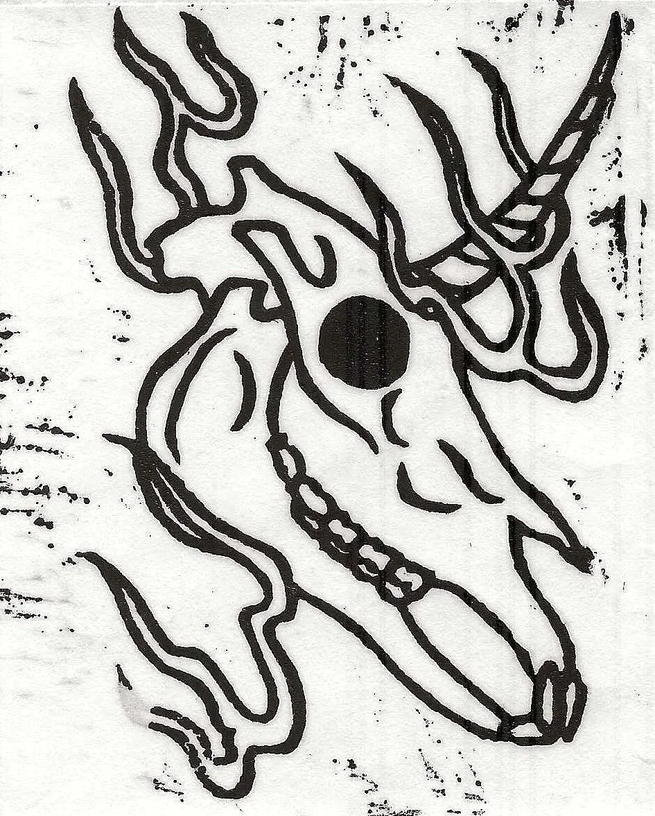 Untitled, woodblock print, 2024