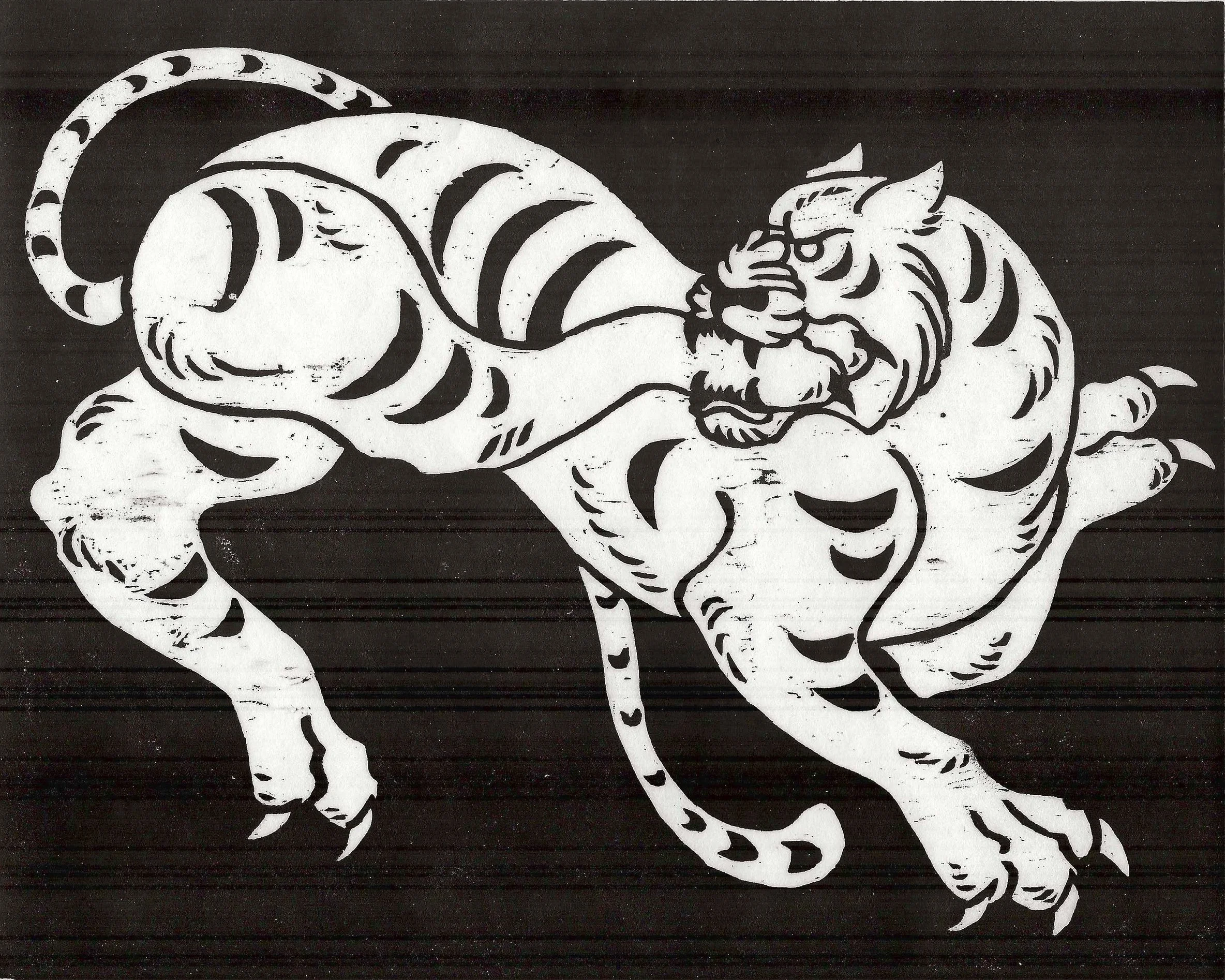 Frustration, woodblock print, 2024