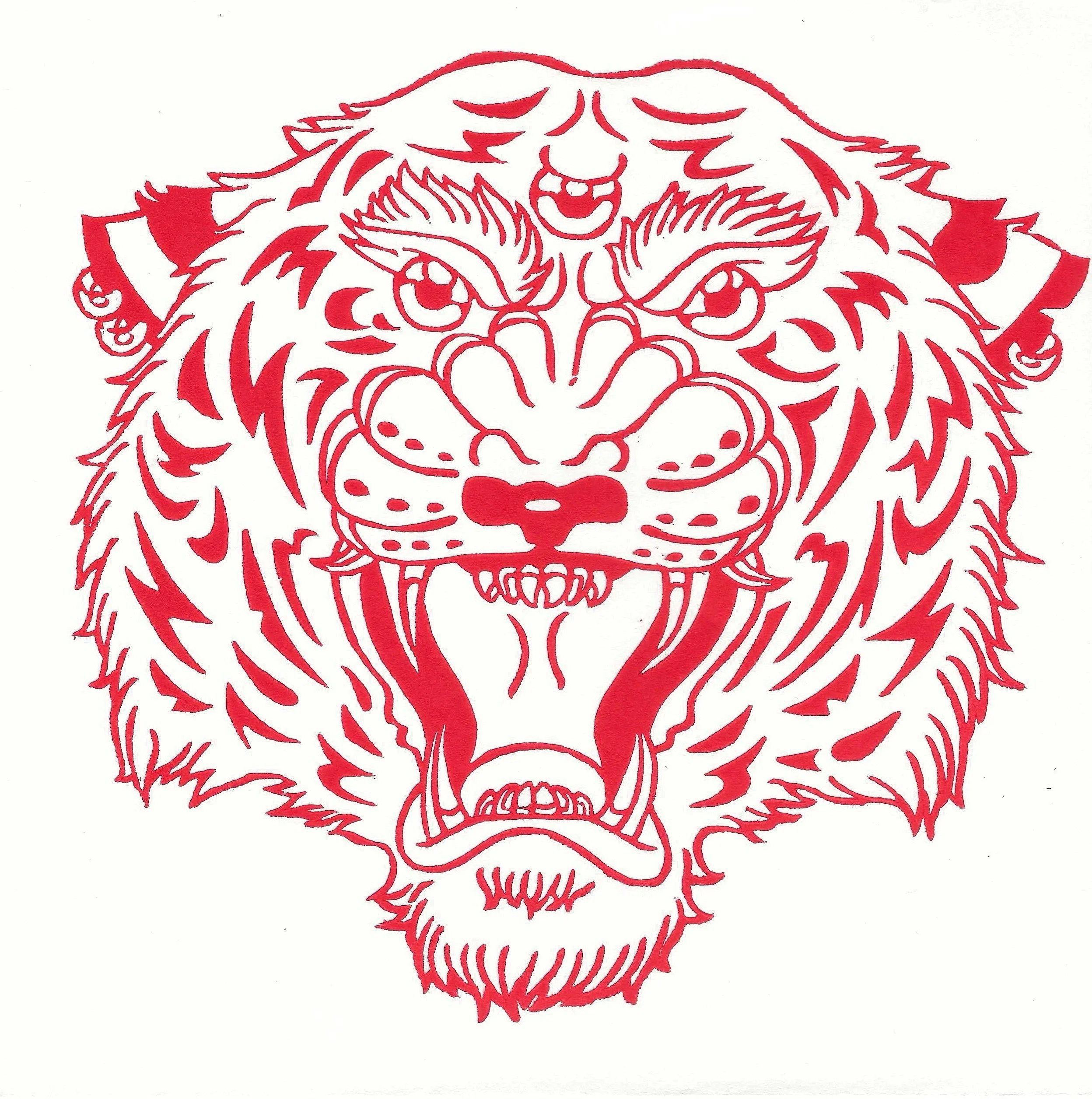 Three Eye Redux, woodblock print, 2024