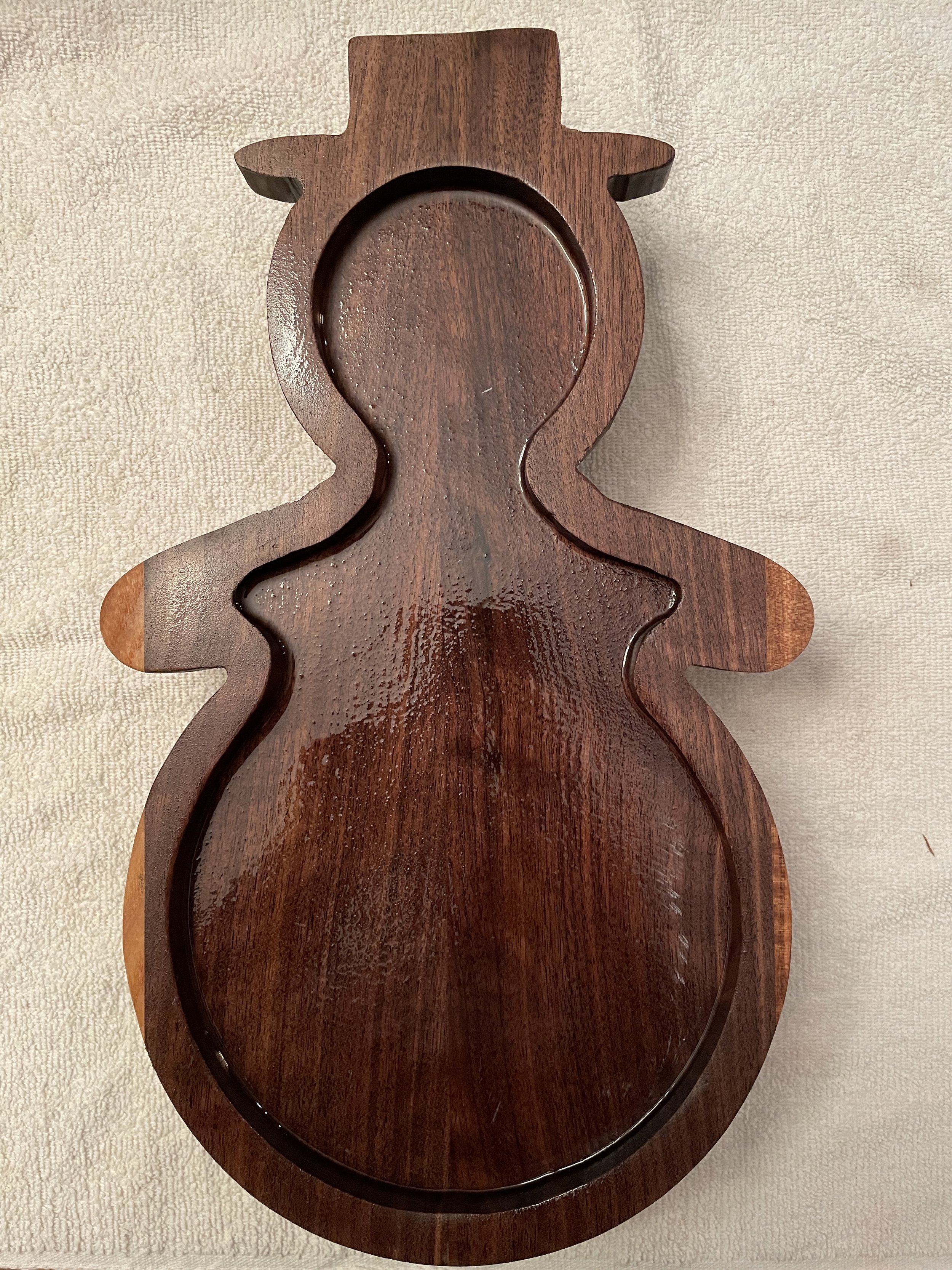 Snowman snack/candy tray