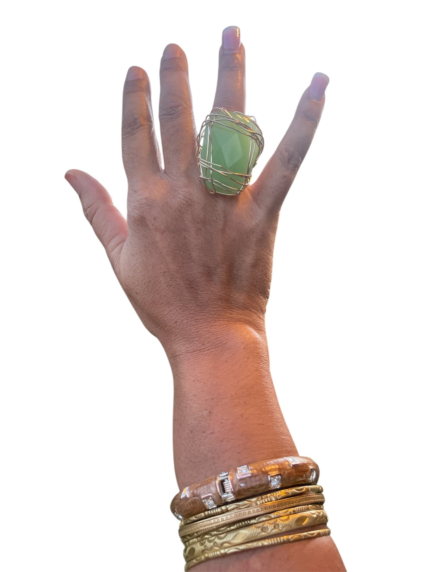 Sea Green Glass Ring