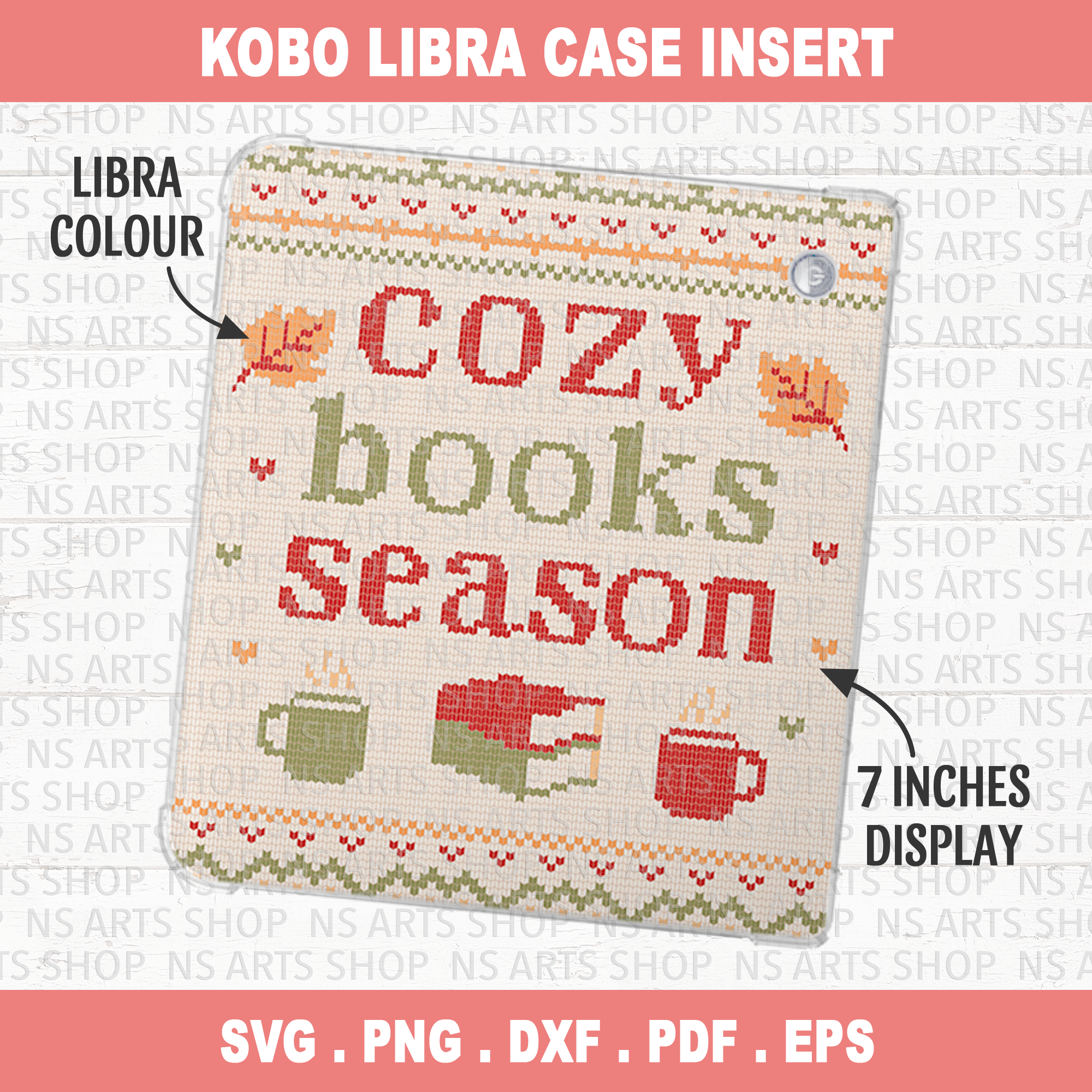 Cozy Season Kobo Libra Colour Insert PNG Printable .PNG
