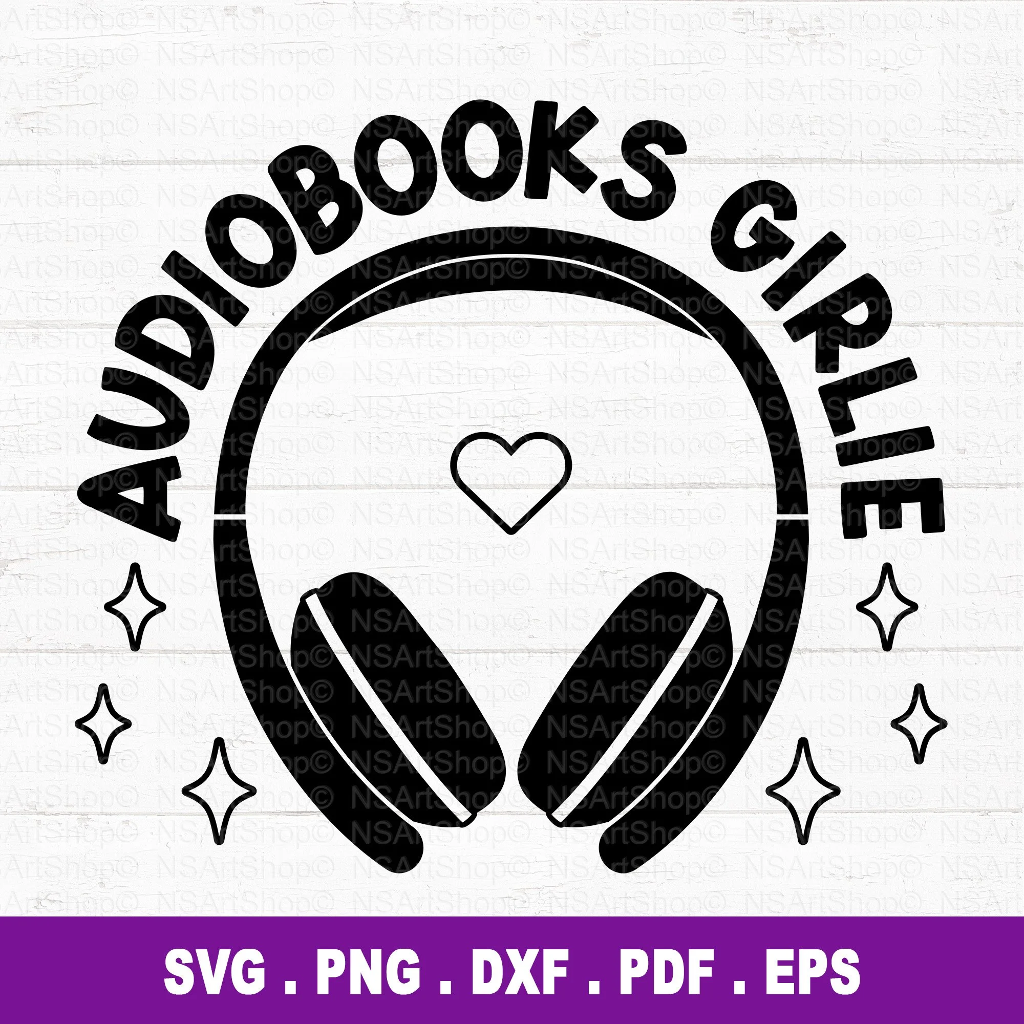 Audiobooks Girlie SVG