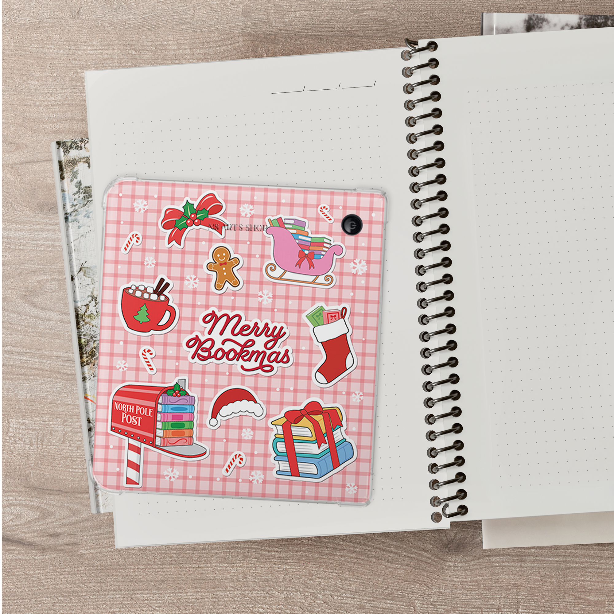 Merry Bookmas Kobo Libra Insert svg png.png