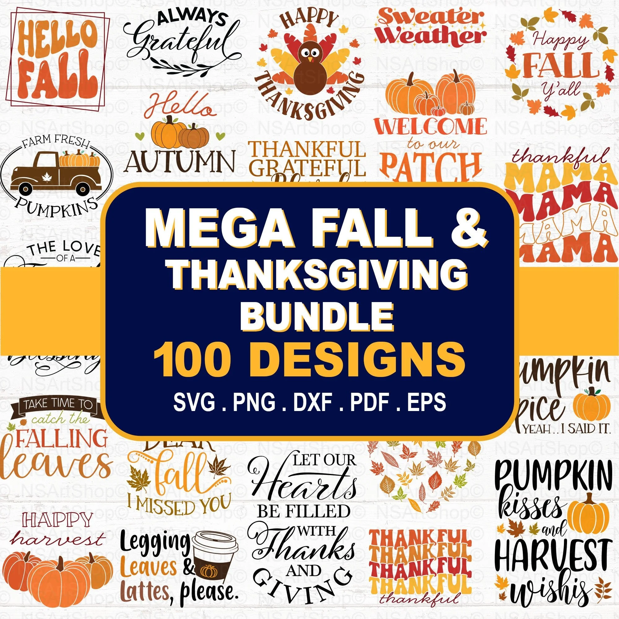 Fall & Thanksgiving SVG Mega Bundle