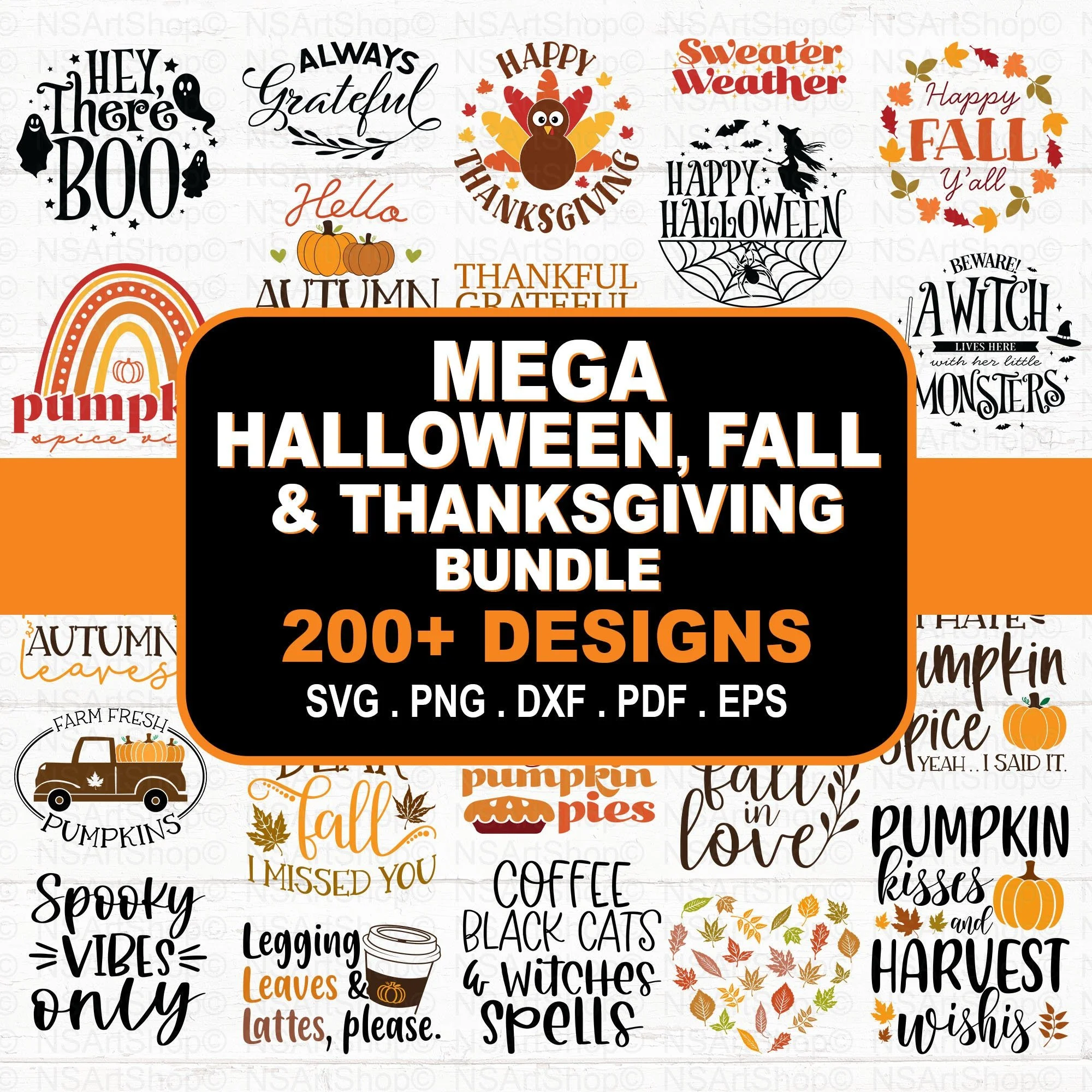 Halloween Fall & Thanksgiving SVG Mega Bundle