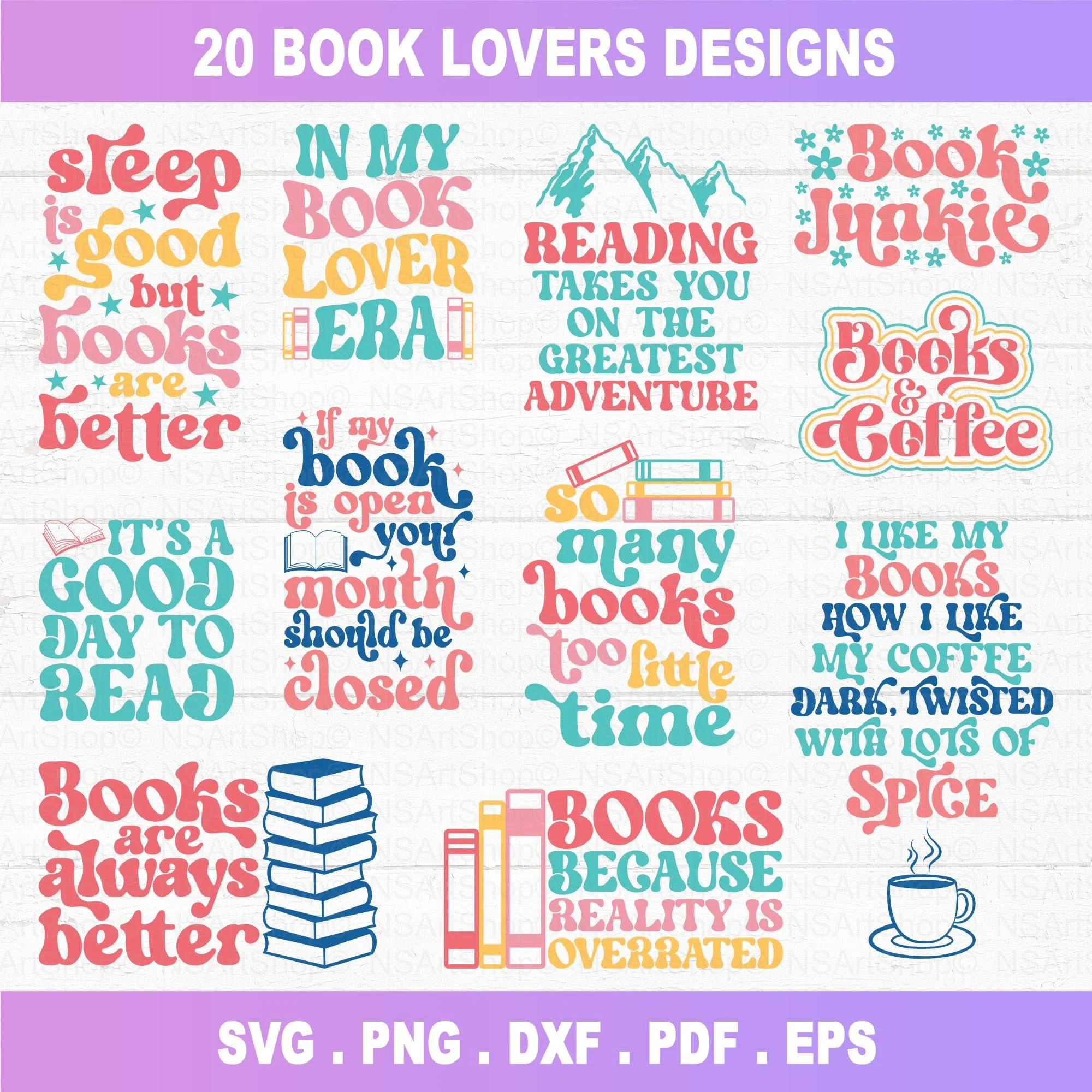 Book Lover SVG Bundle