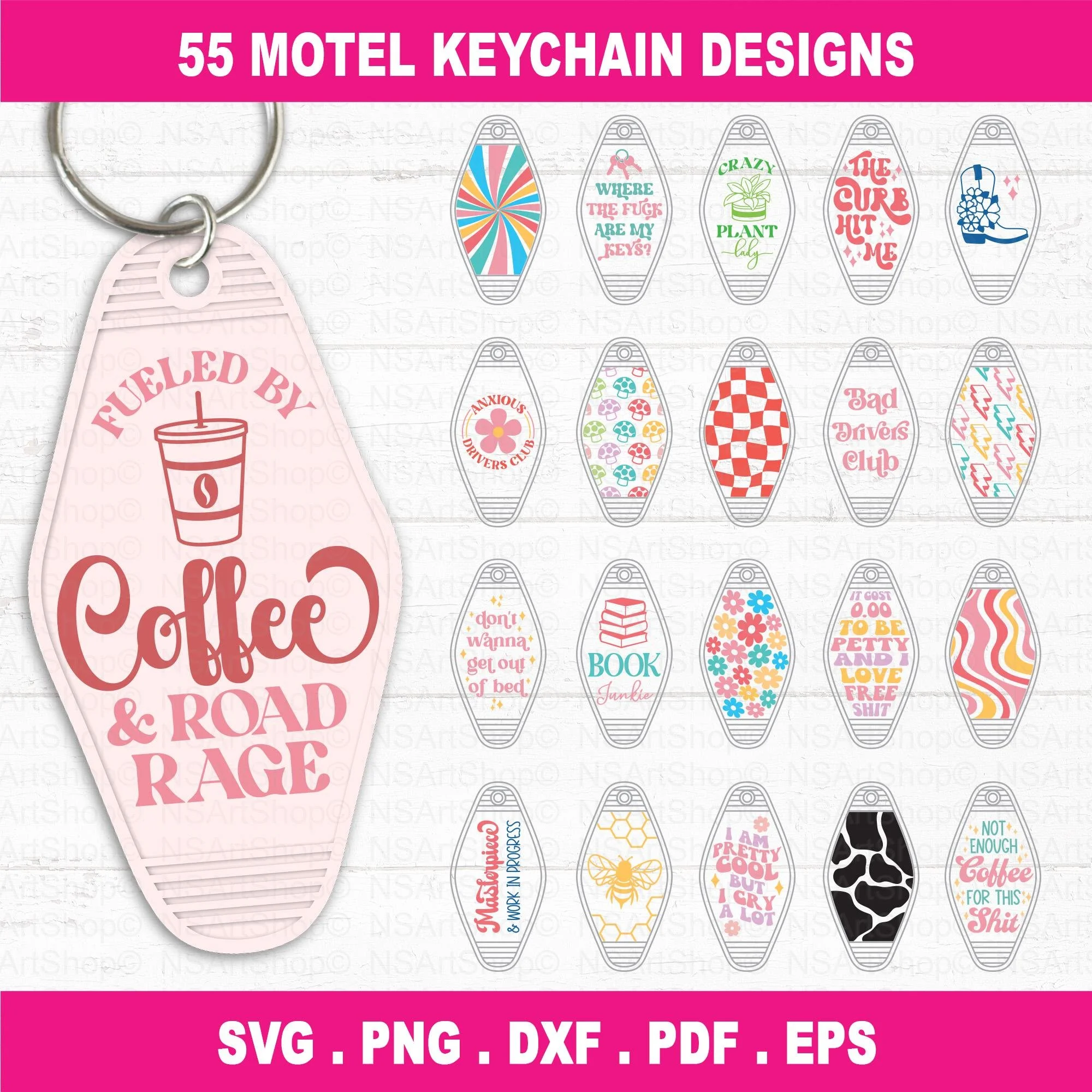Motel Keychain SVG Bundle