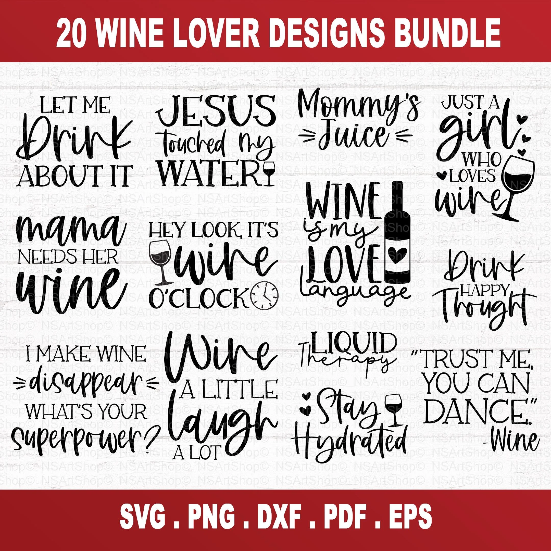 Wine Quotes SVG Bundle