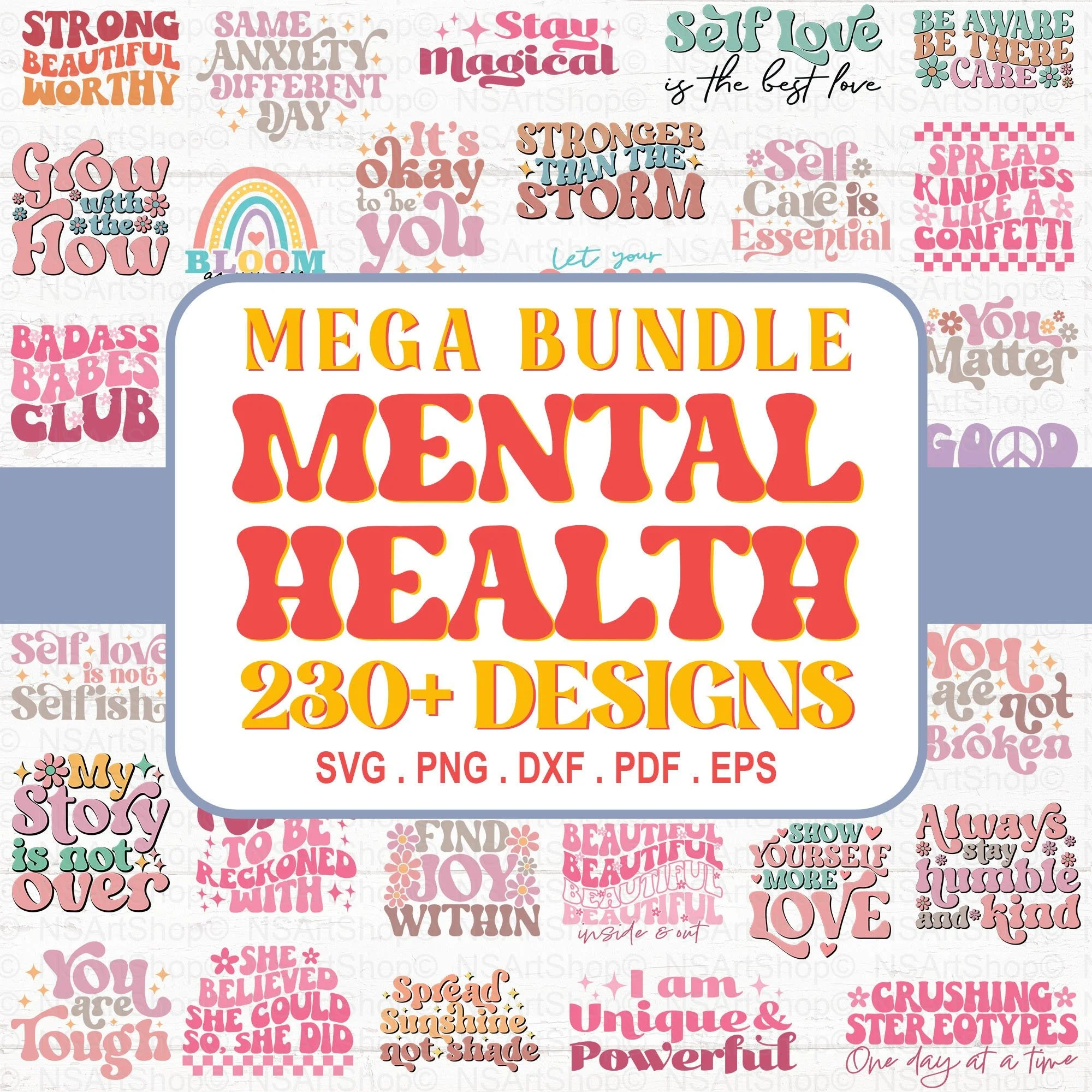 Mental Health SVG Mega Bundle