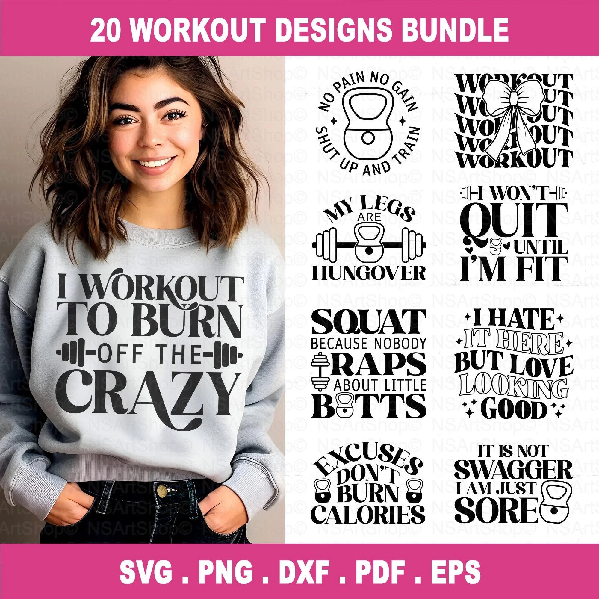 Workout & Gym SVG Bundle