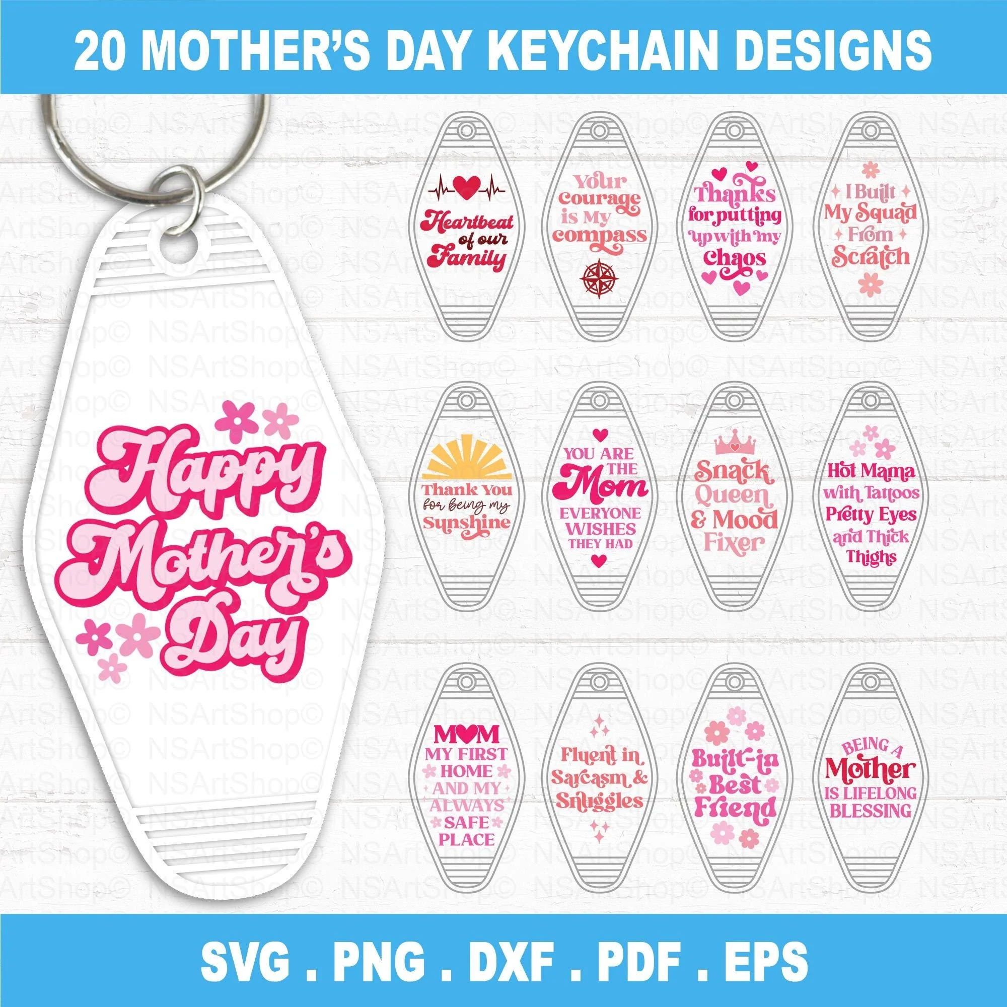 Mother's Day Keychain SVG Bundle