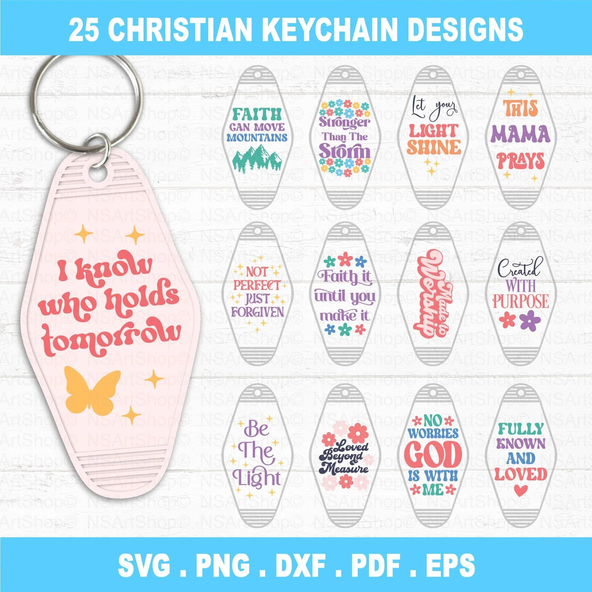 Christian Keychain SVG Bundle