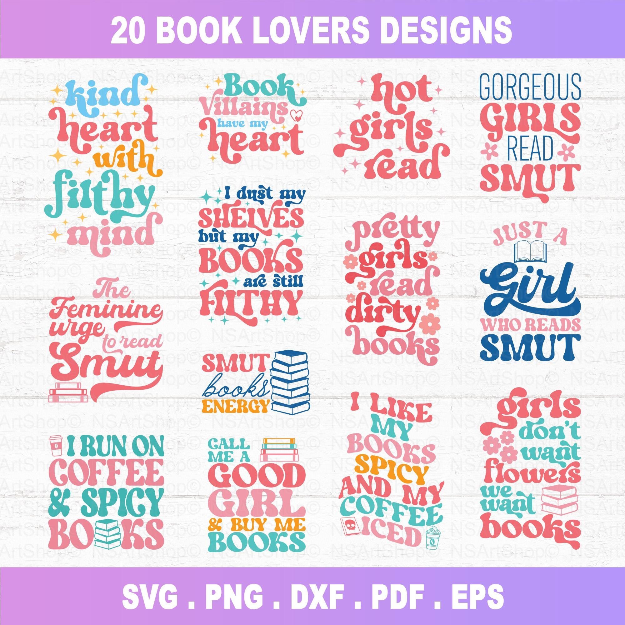 Spicy Books SVG Bundle