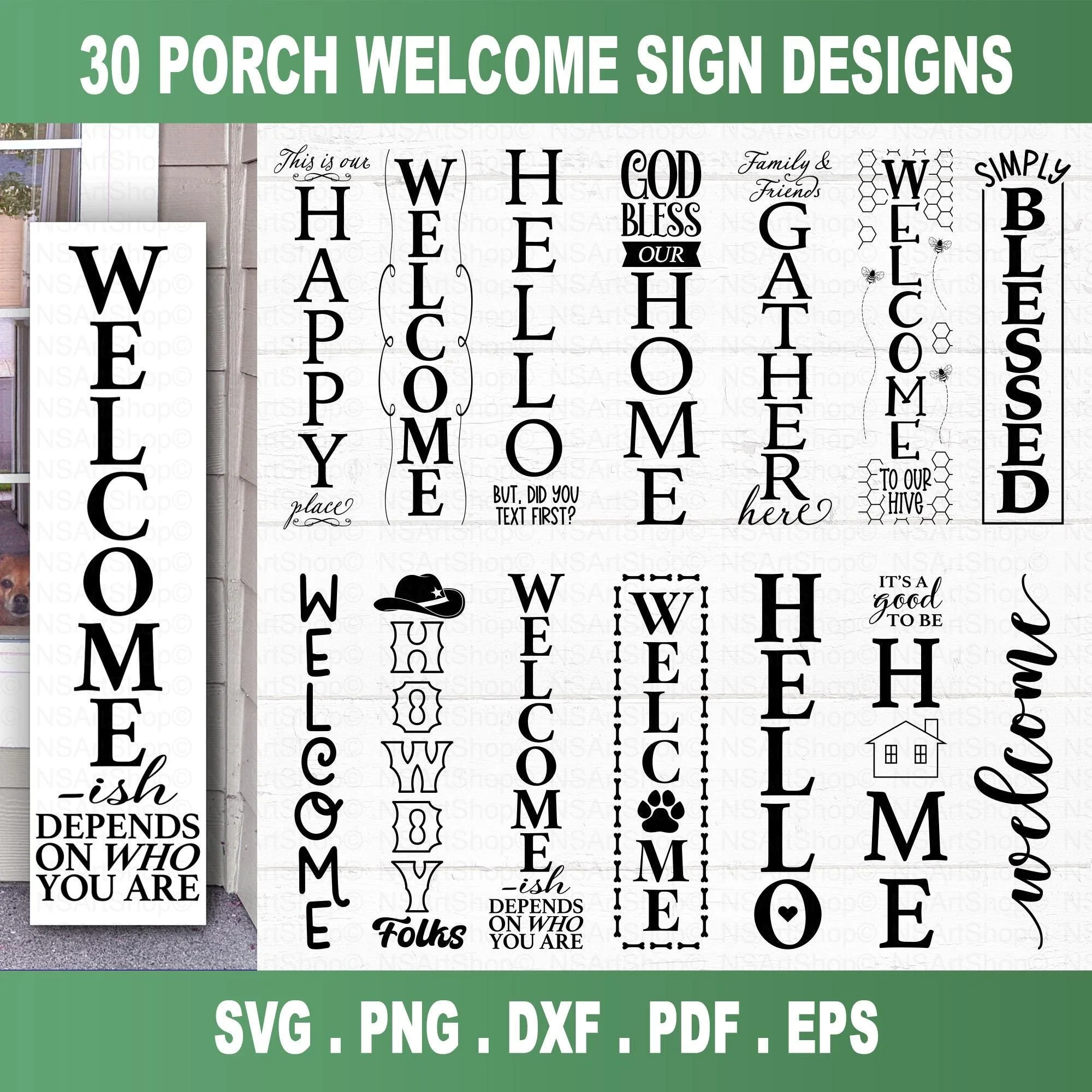 Welcome Porch signs SVG Bundle
