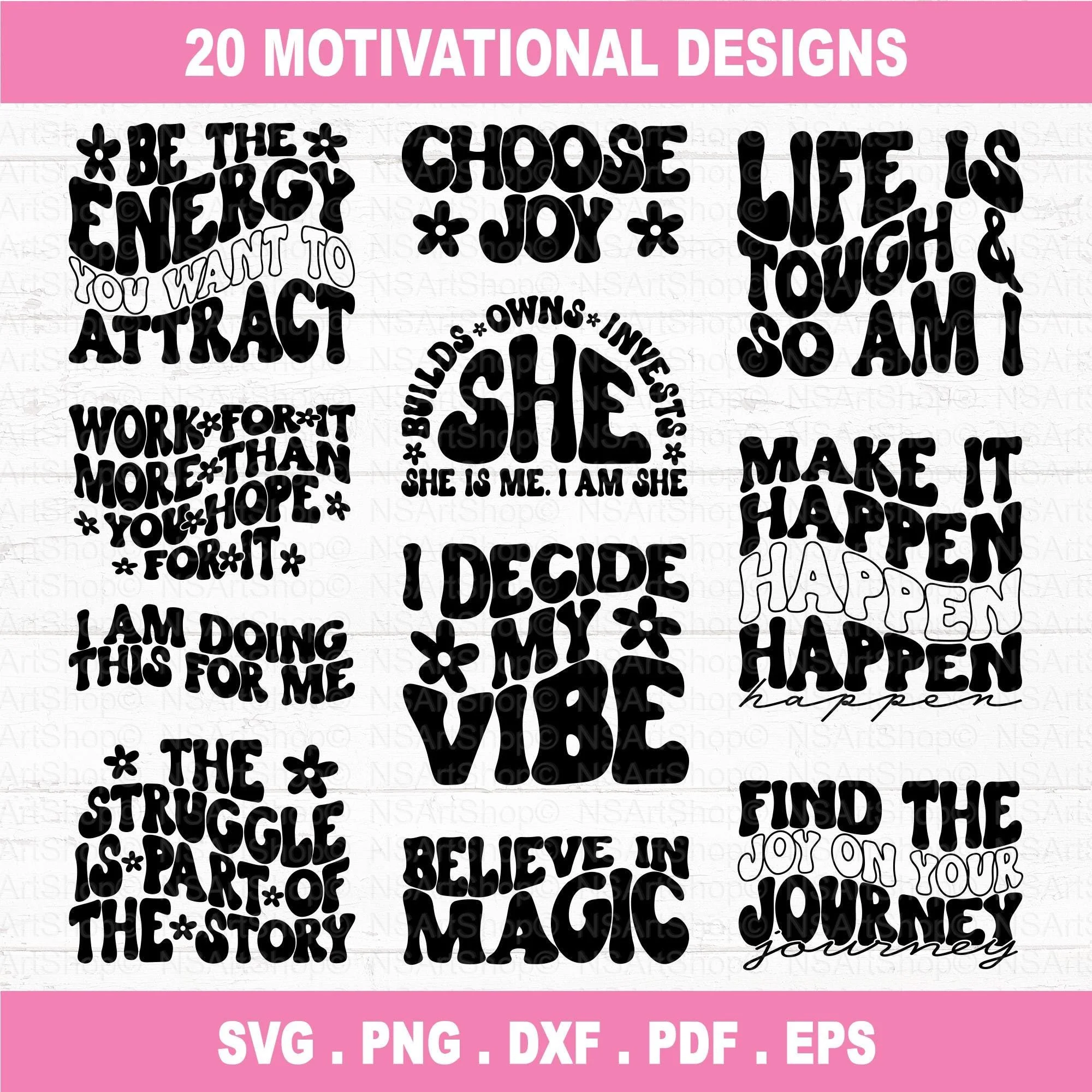 Motivational SVG Bundle