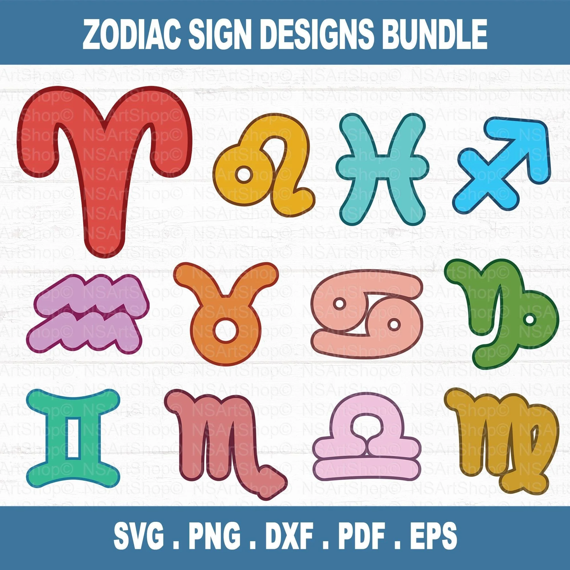 Zodiac Sign SVG Bundle