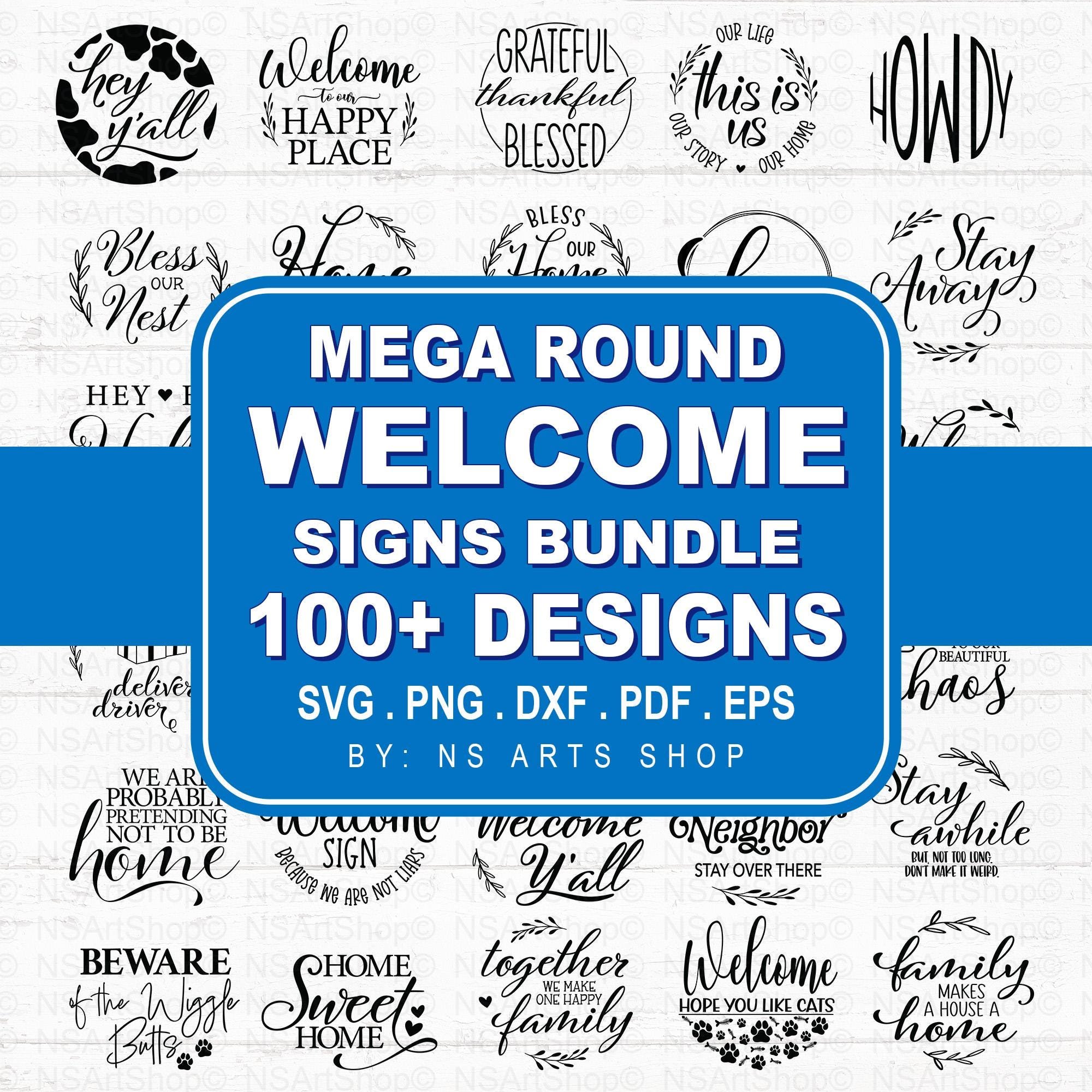 Round Welcome Sign SVG Mega Bundle