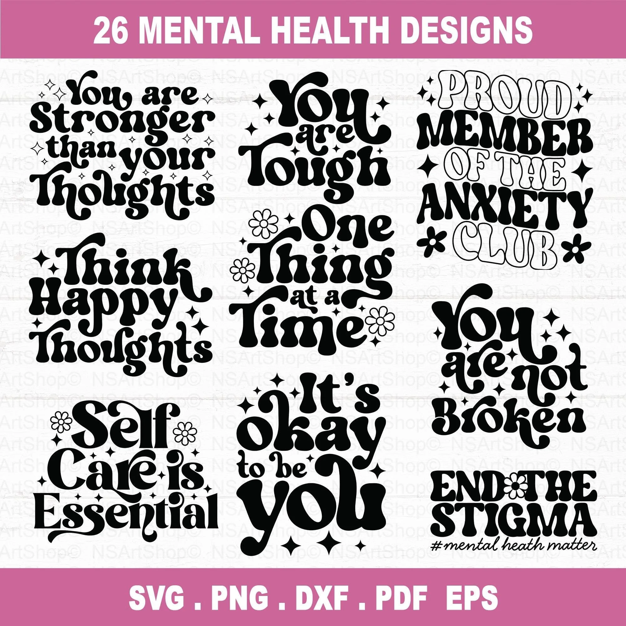 Mental Health SVG Bundle