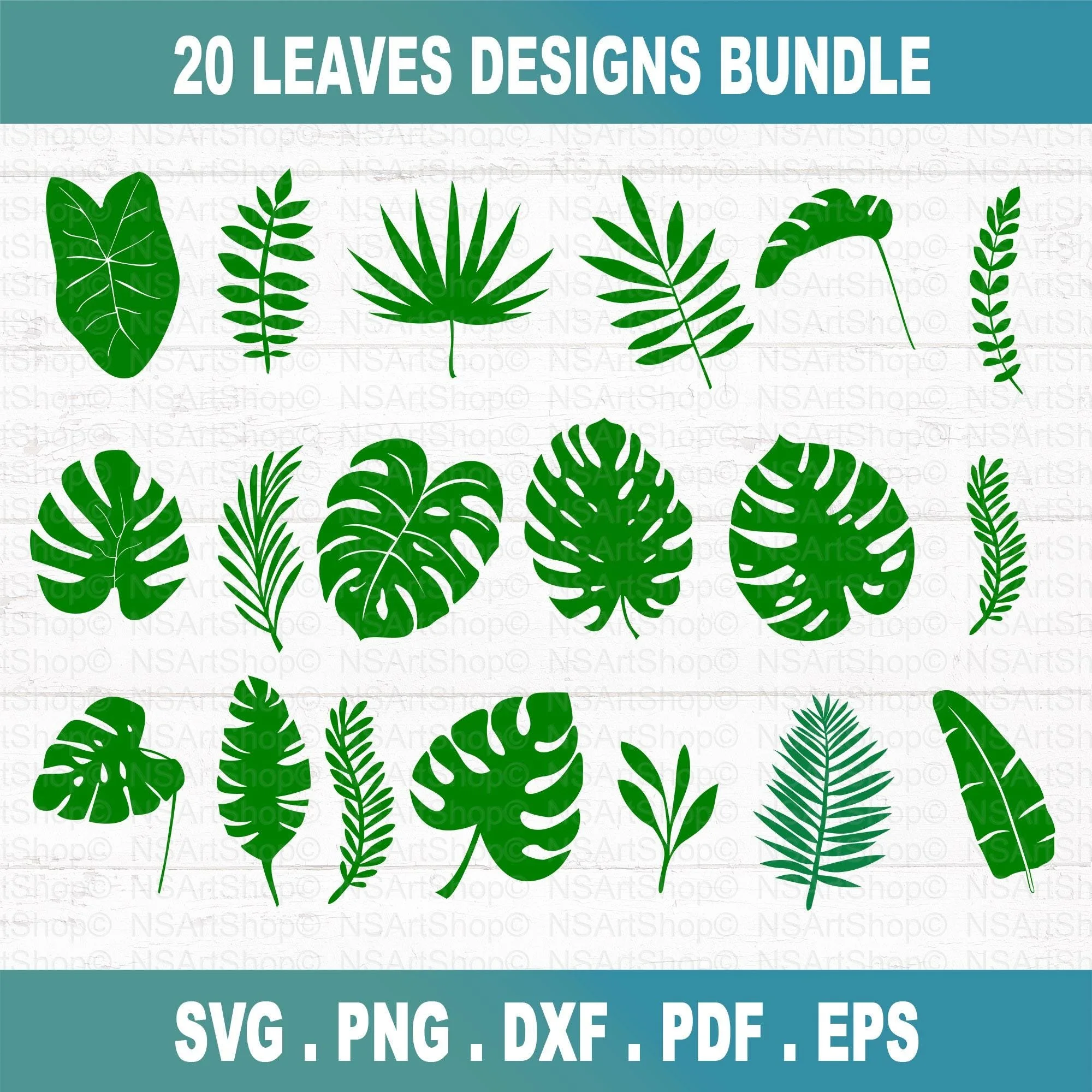 Tropical Leaves SVG