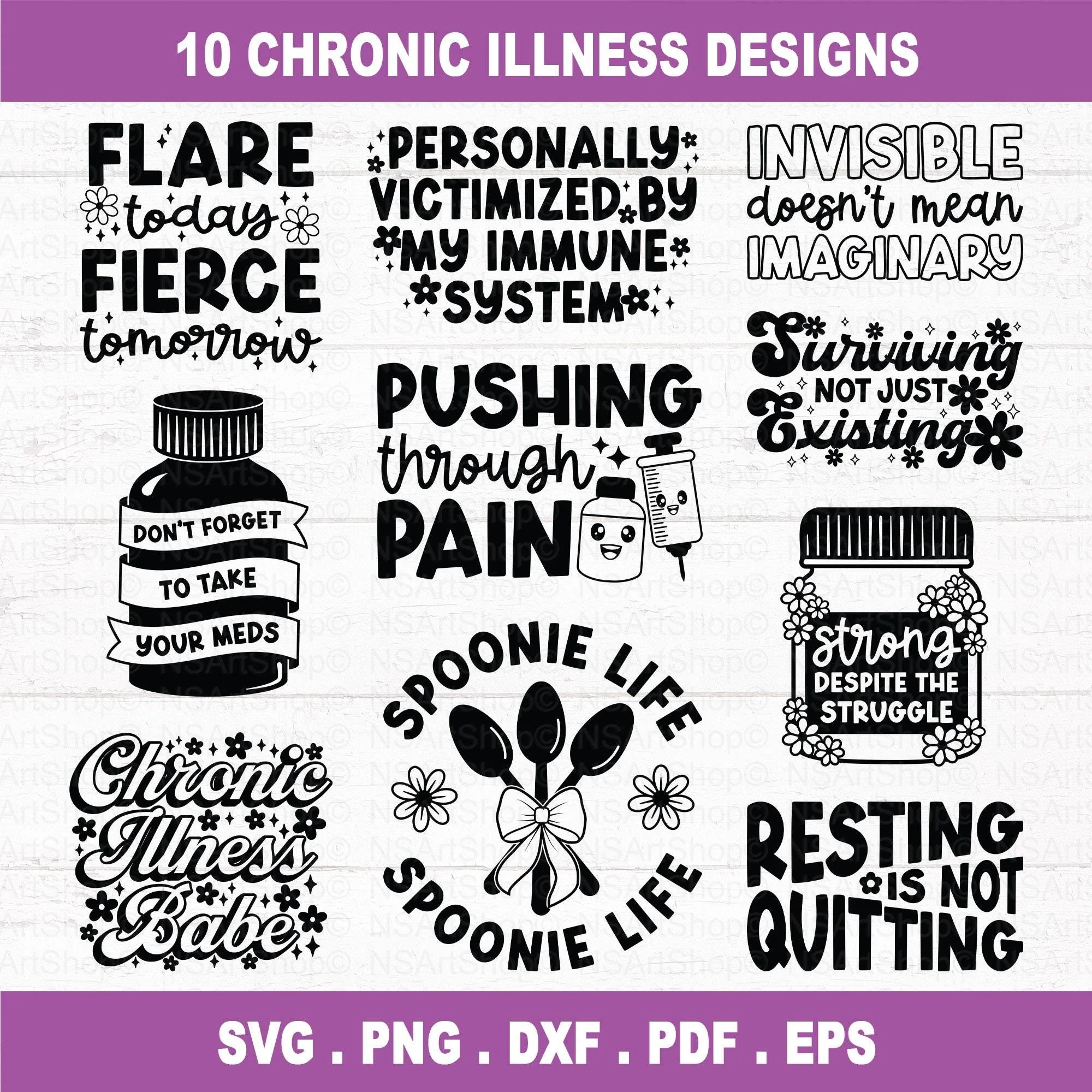 Chronic Illness SVG Bundle