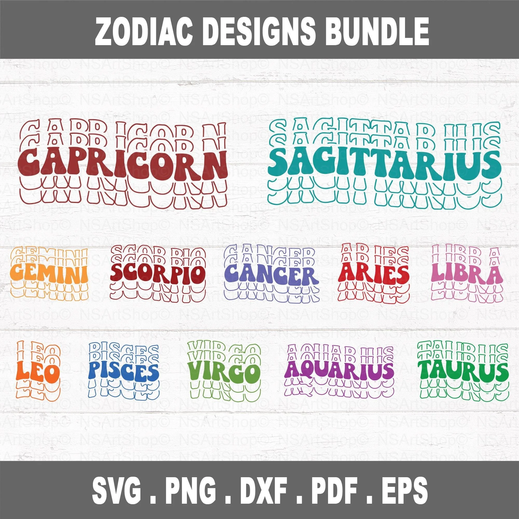 Zodiac Sign SVG Bundle