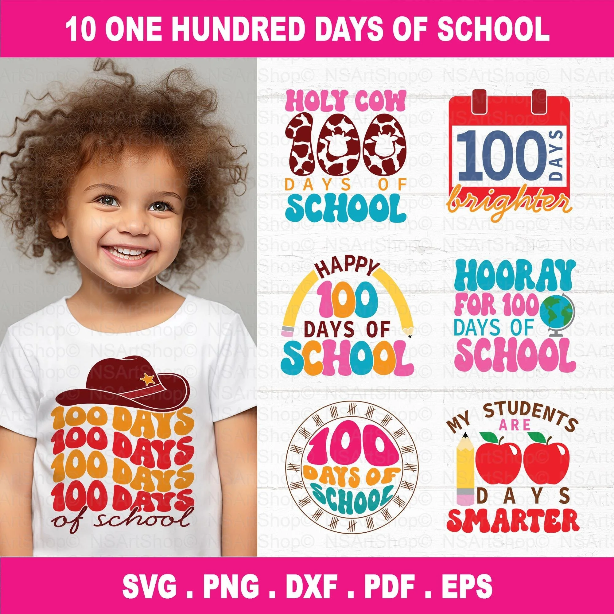 100 Days of School SVG Bundle