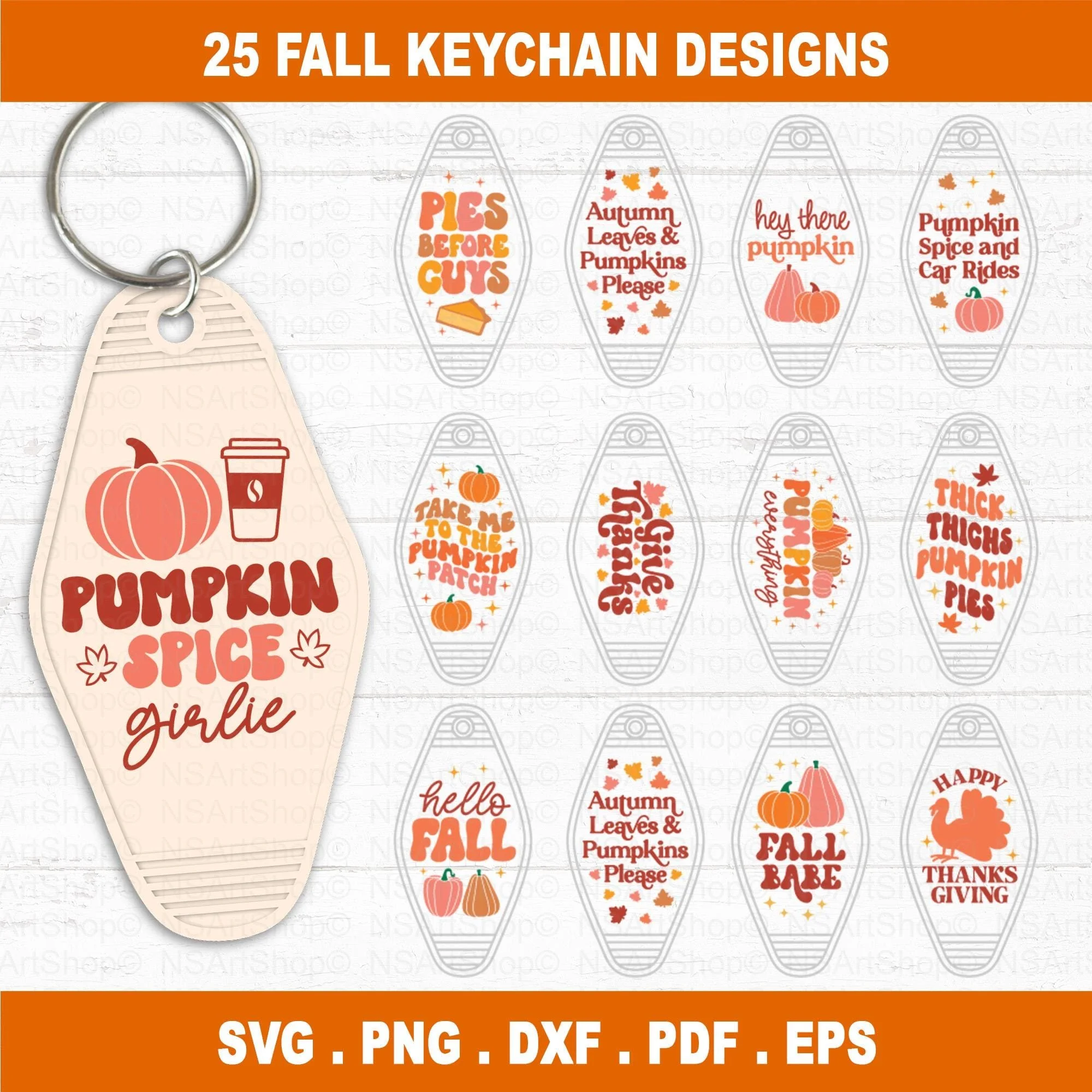 Fall Keychain SVG Bundle