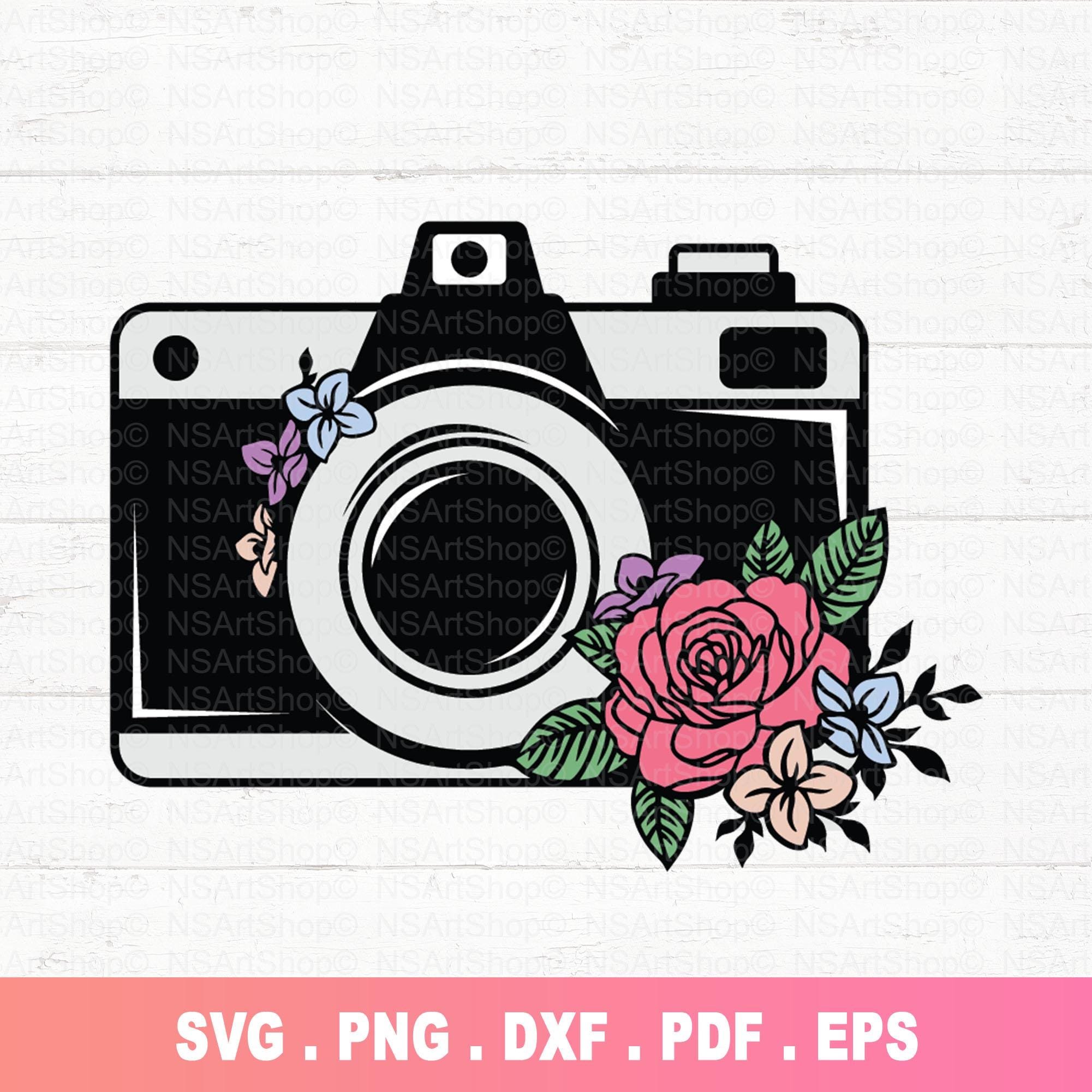 Floral Camera SVG