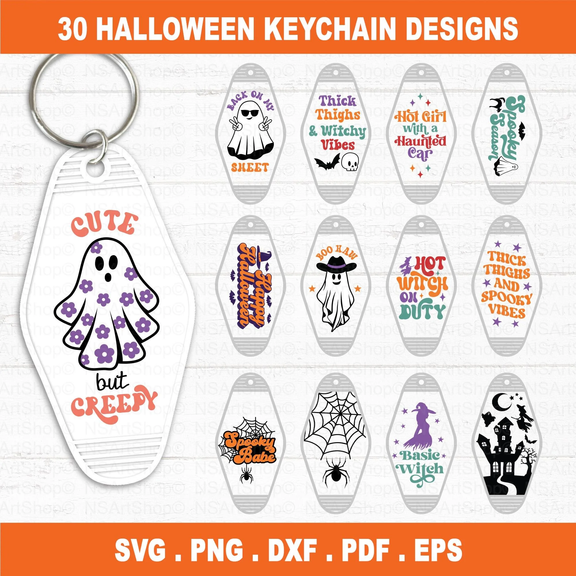 Halloween Keychain SVG Bundle