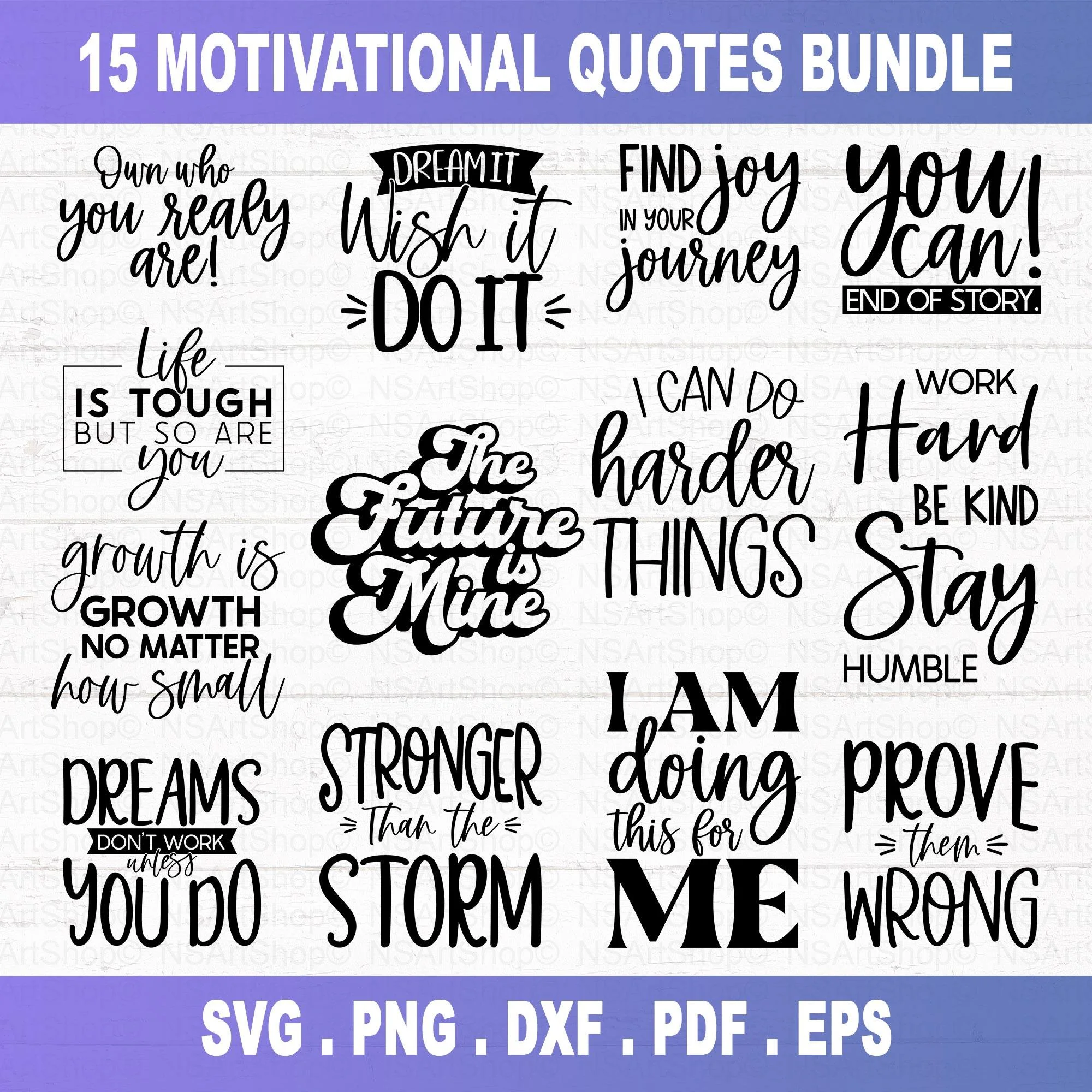 Motivational Quotes SVG Bundle