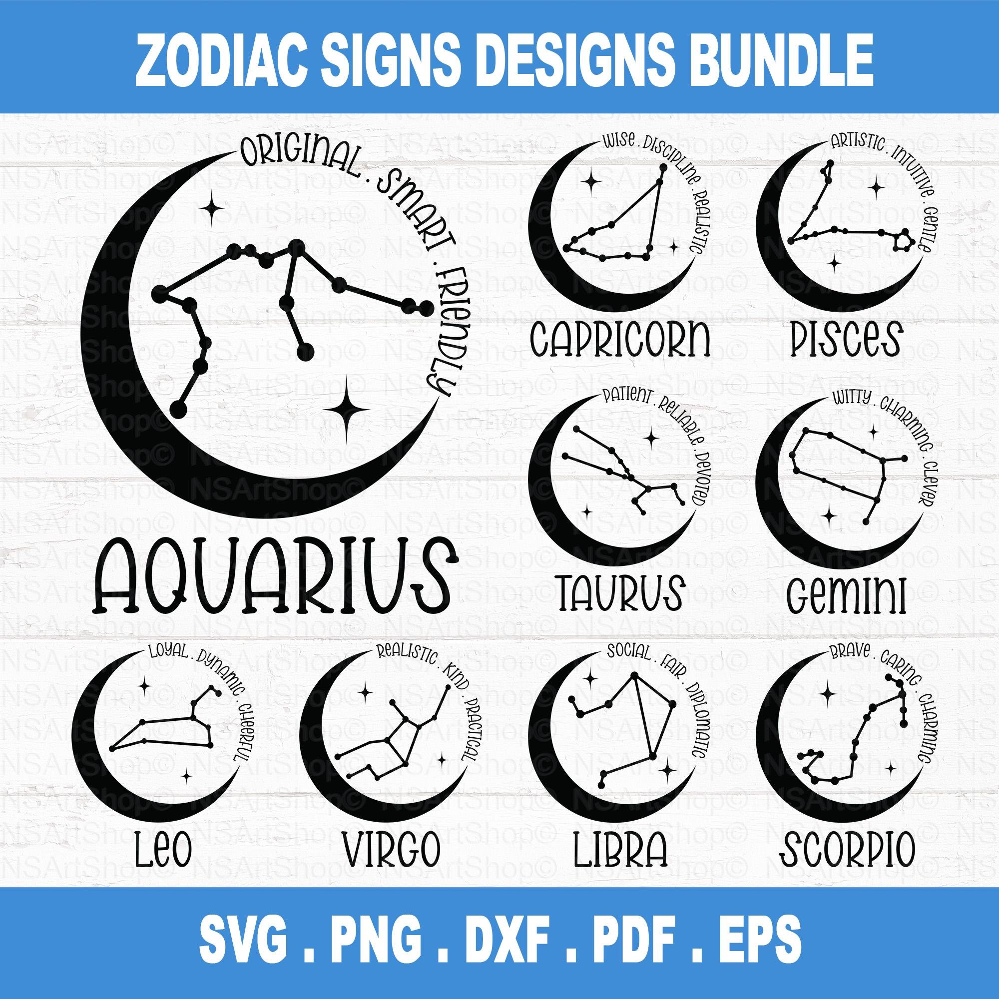 Zodiac Sign SVG Bundle