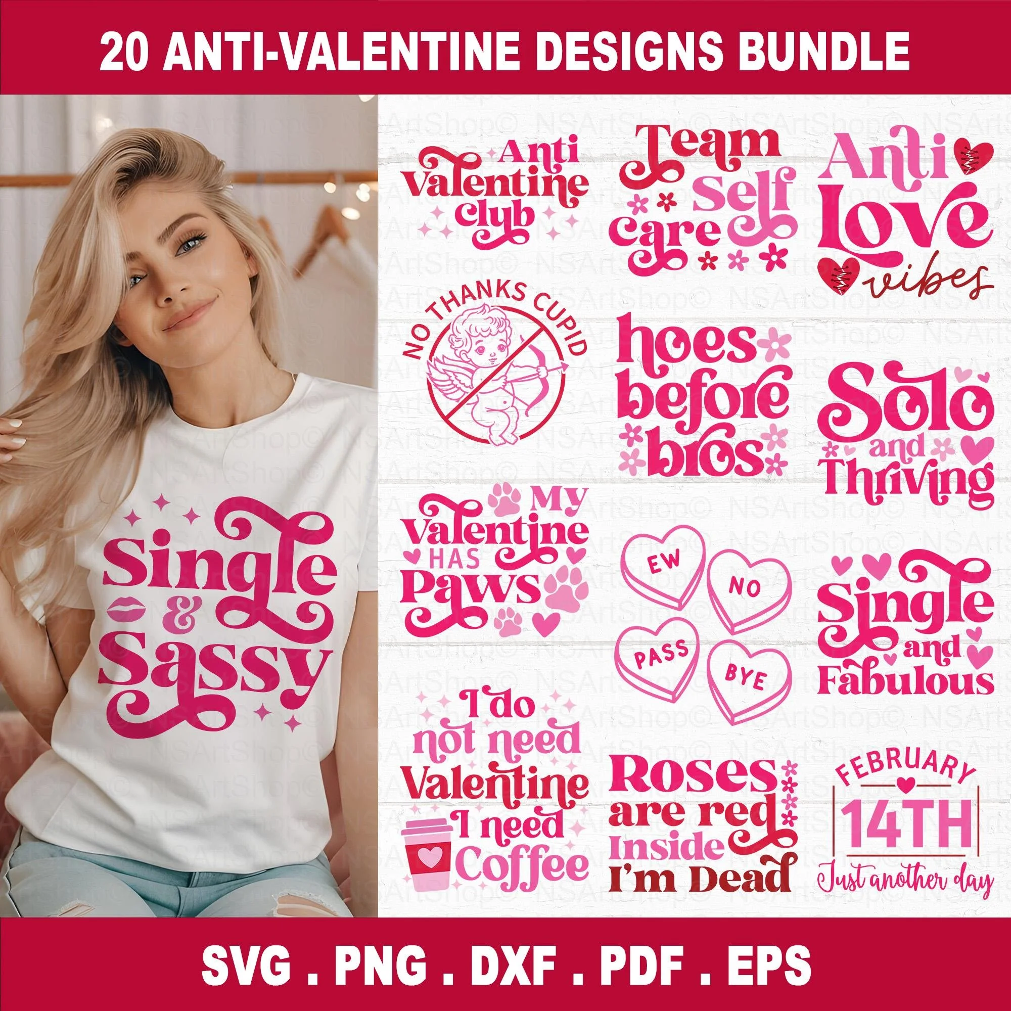 Anti Valentine SVG Bundle