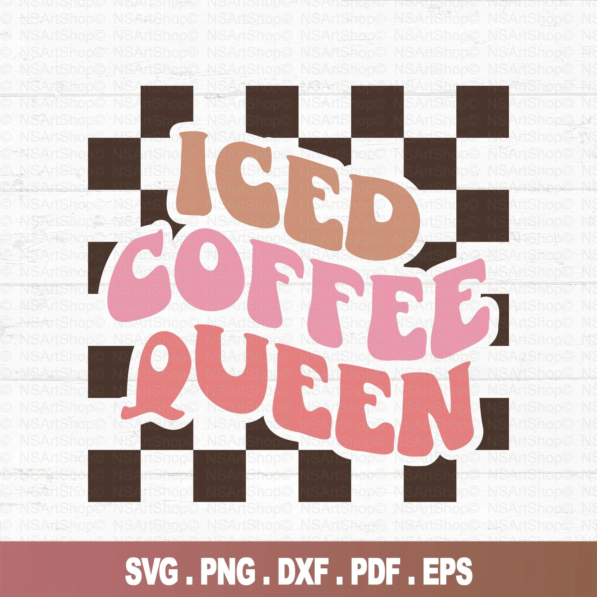 Iced Coffee Queen SVG