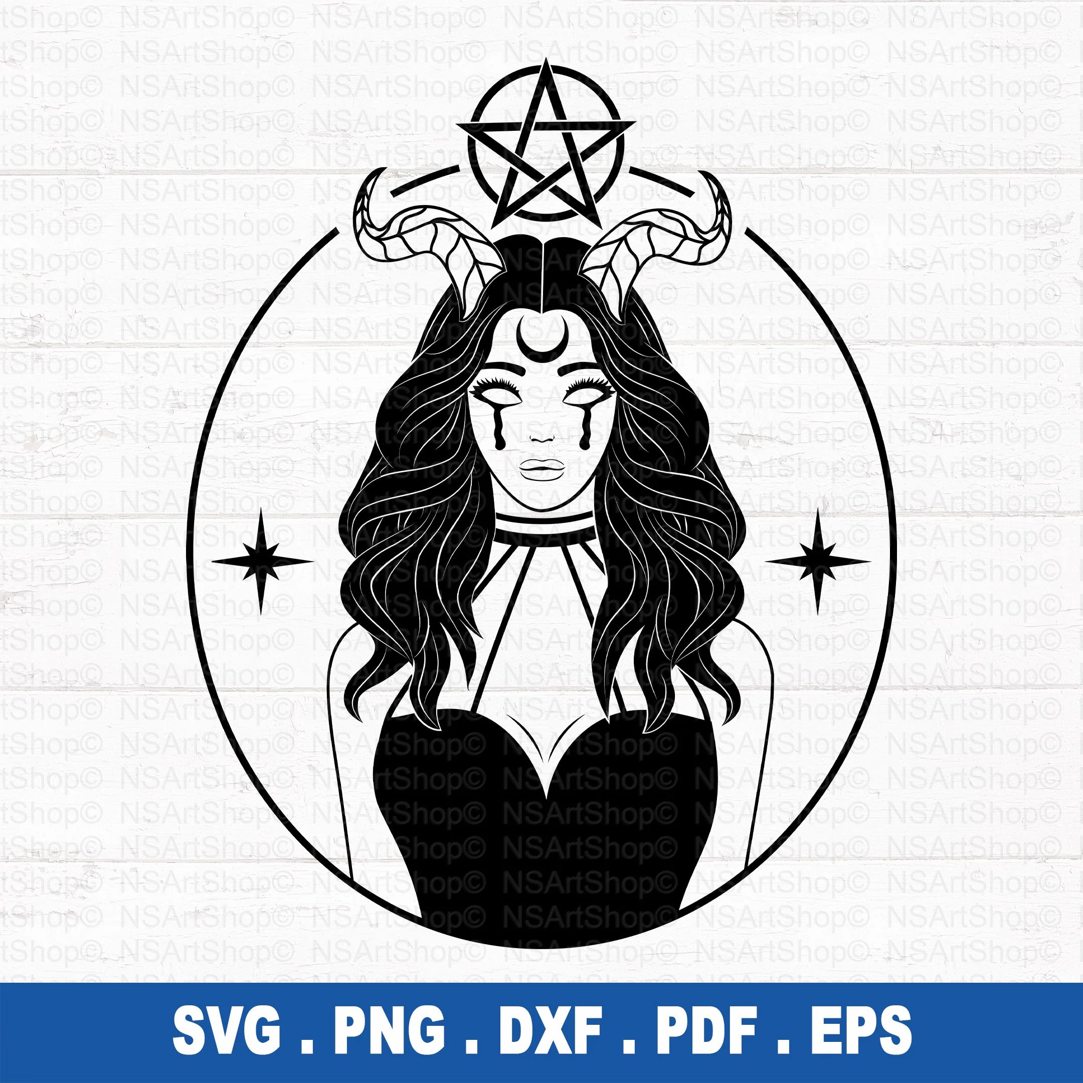 Pagan Witch SVG