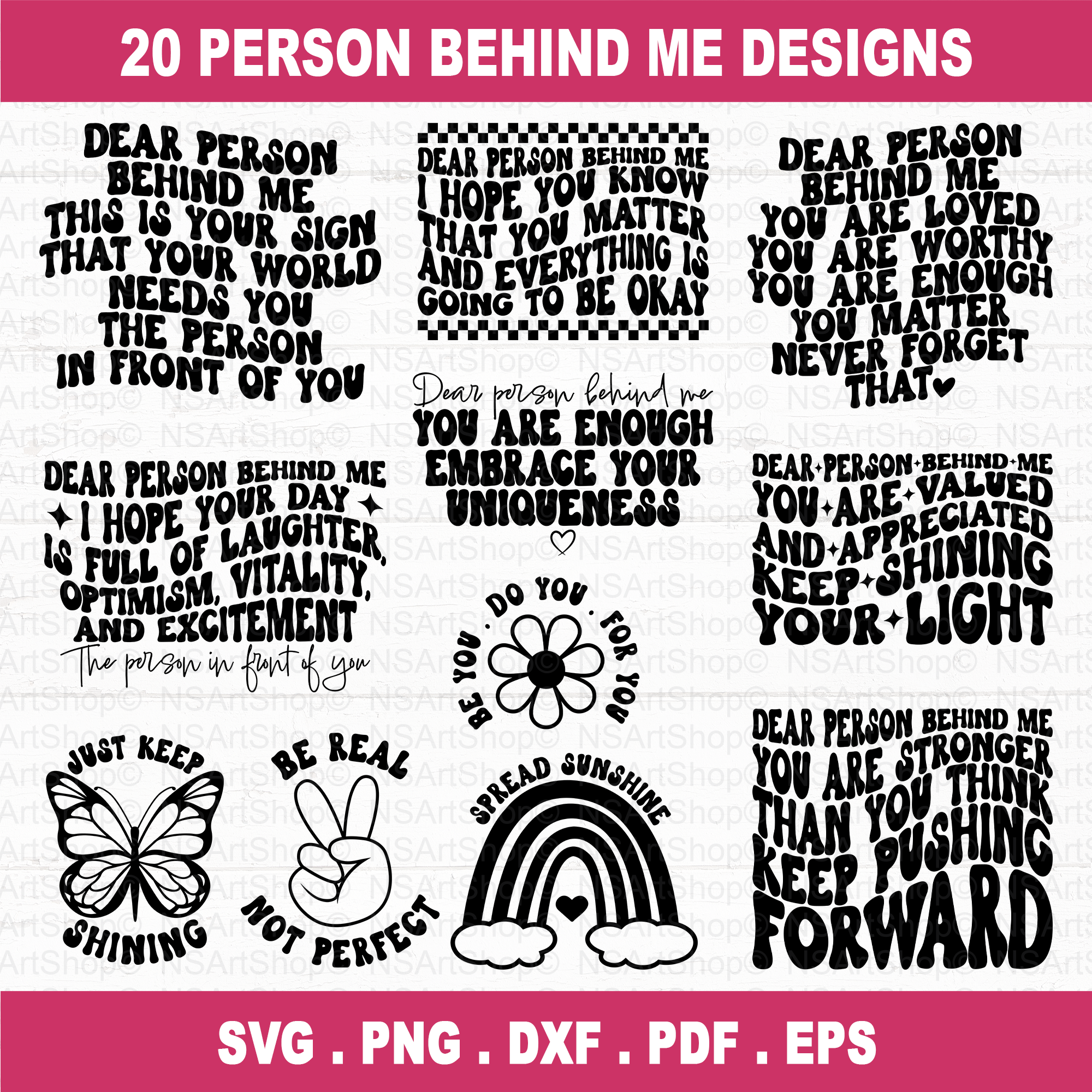 Dear Person Behind Me SVG Bundle