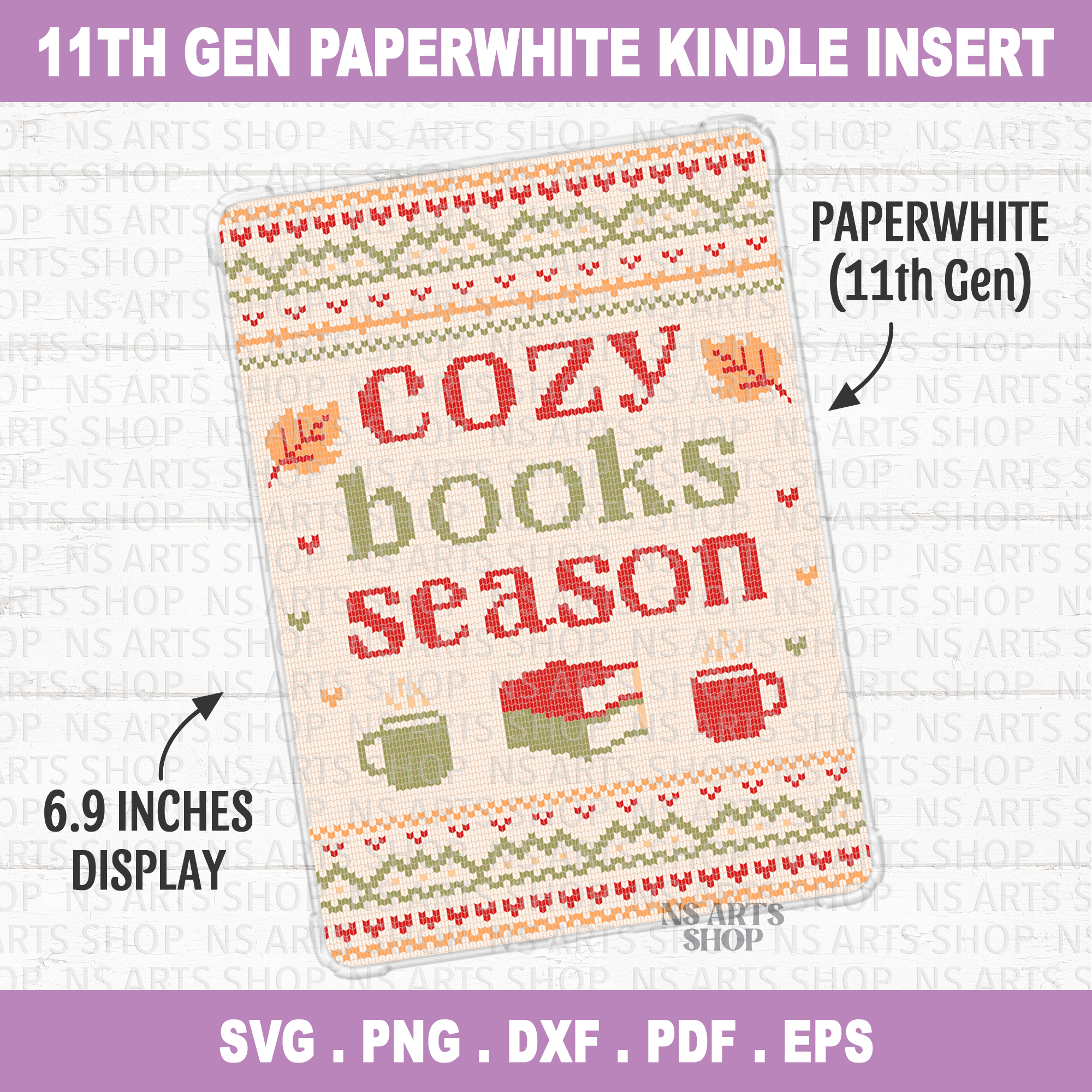 Cozy Season Kindle Insert PNG Paperwhite 11th Gen