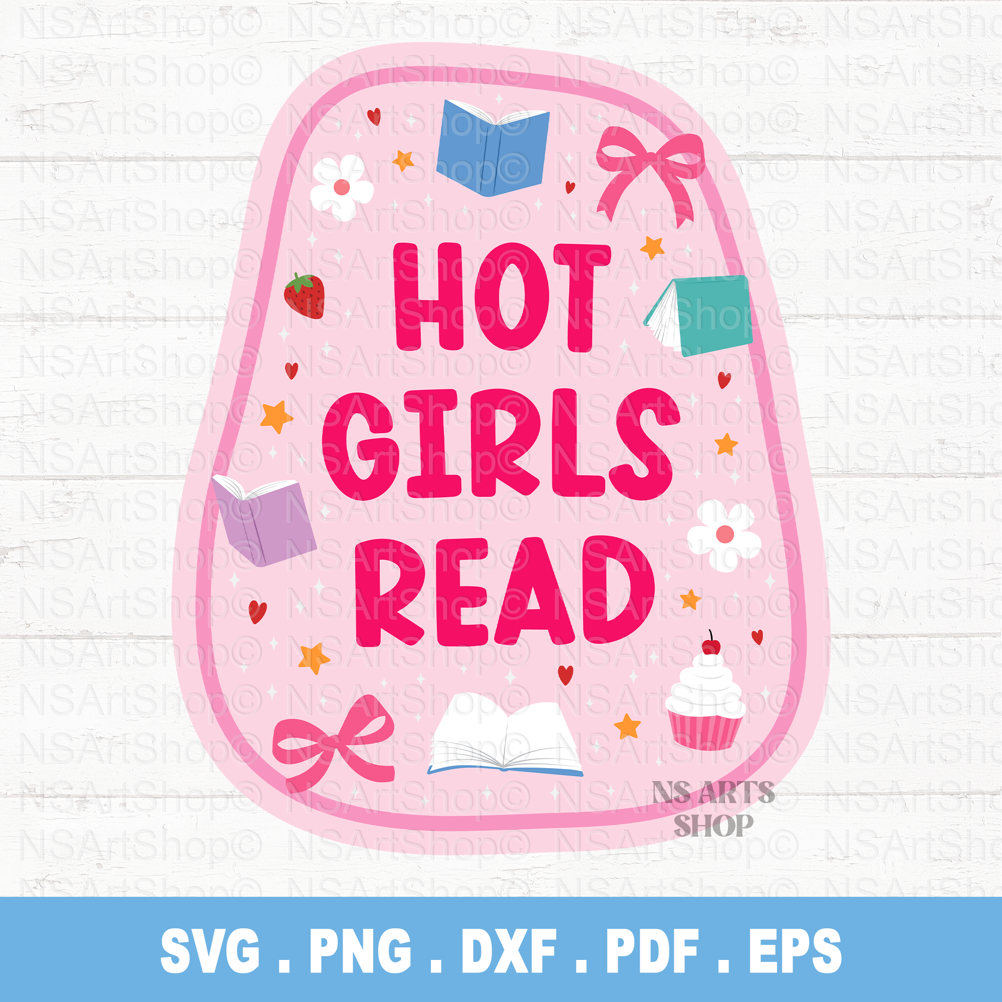 Hot Girls Read SVG / PNG