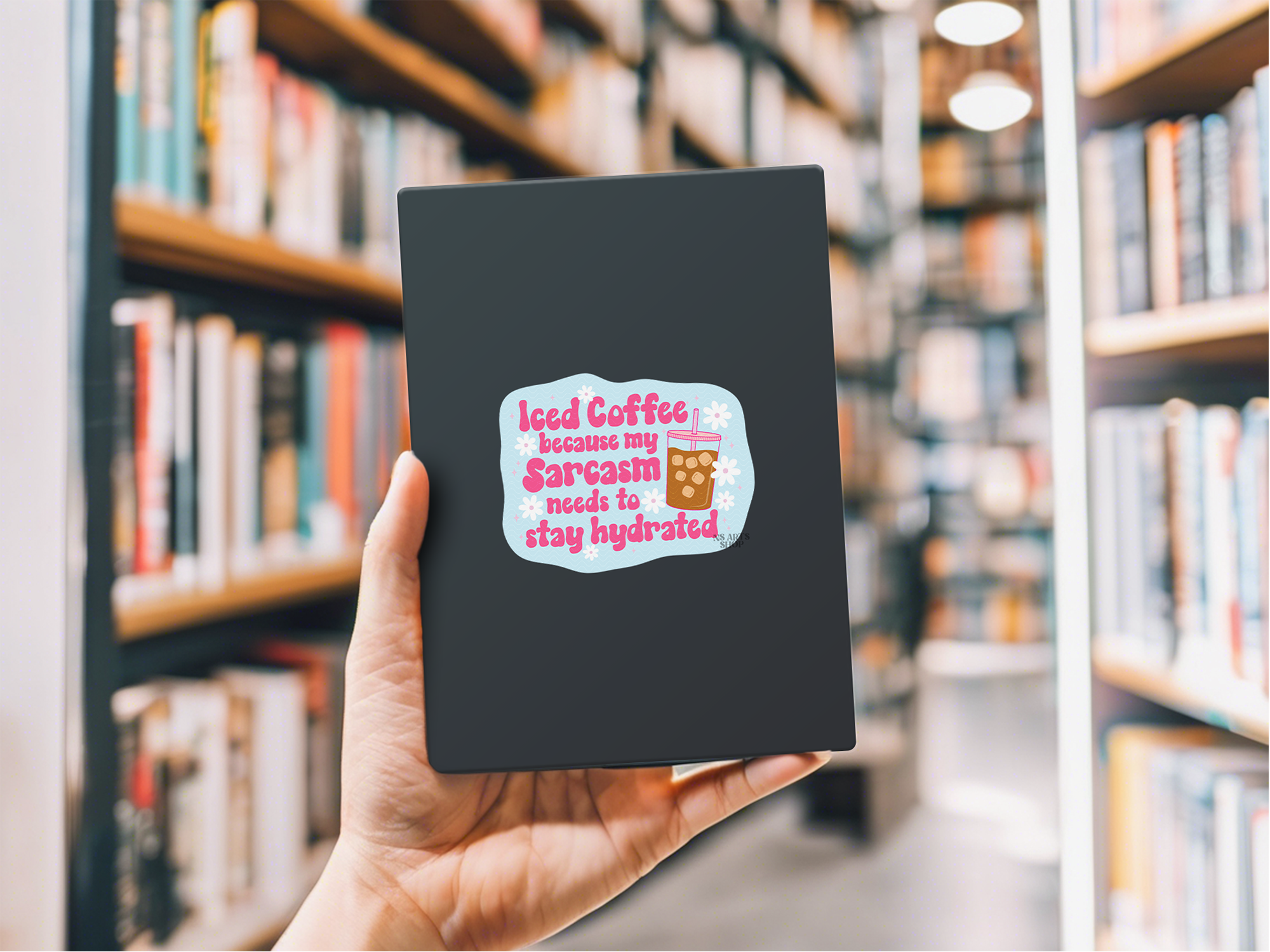 iced-coffee-because-my-sarcasm-needs-to-stay-hydrated-png-sticker-design.png