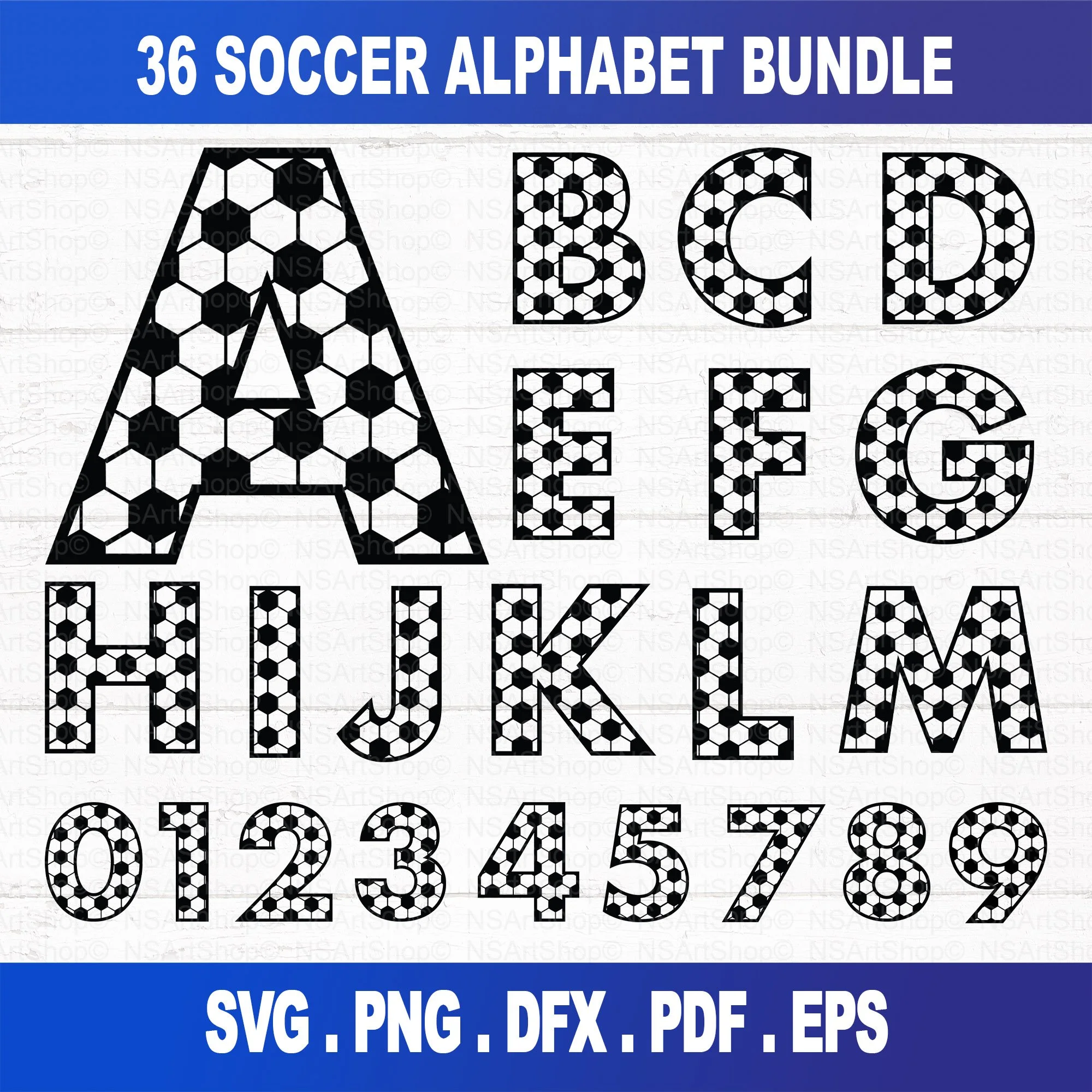 Soccer Alphabet SVG Bundle