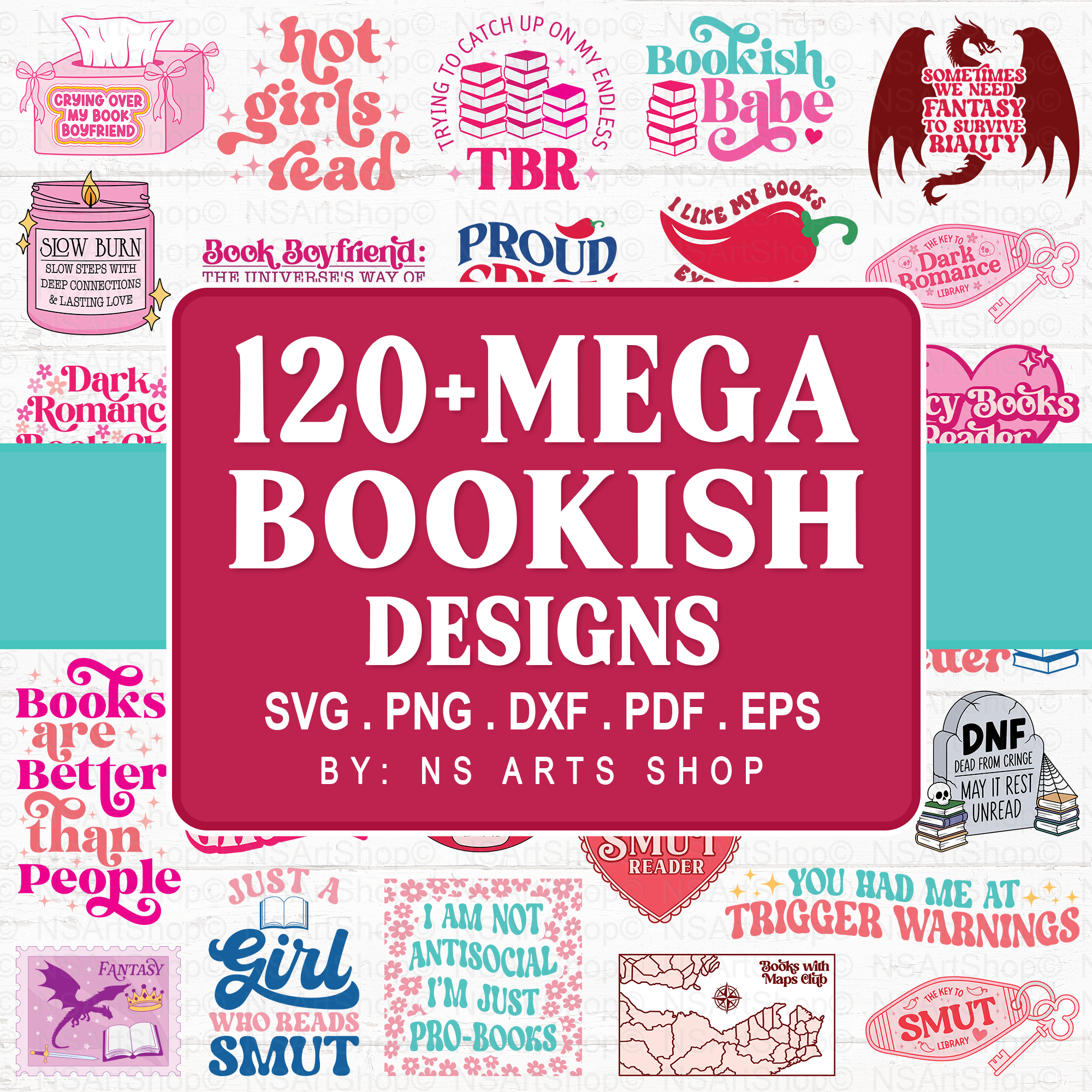 Bookish SVG / PNG Mega Bundle