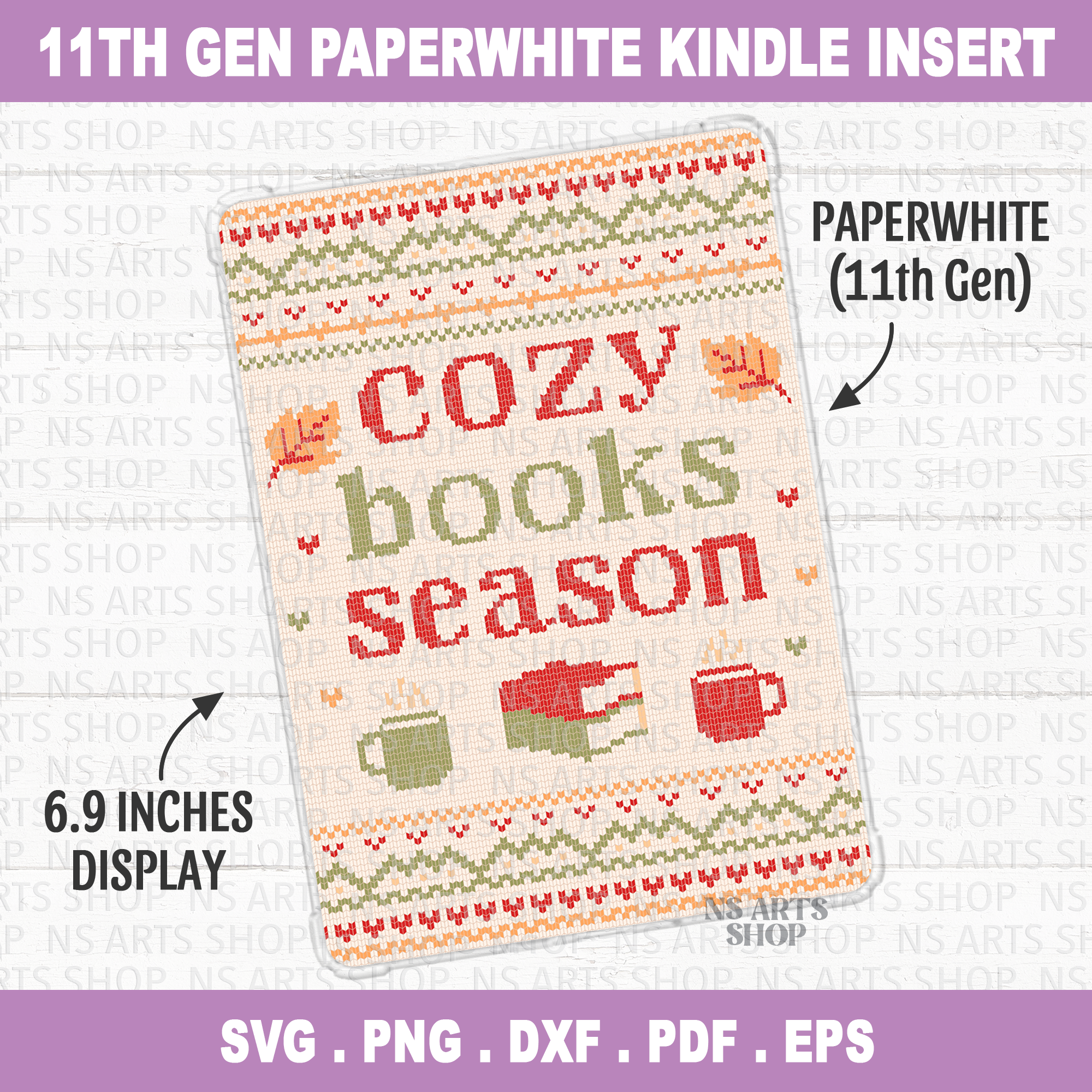 Cozy Season Kindle Insert PNG Paperwhite 11th Gen