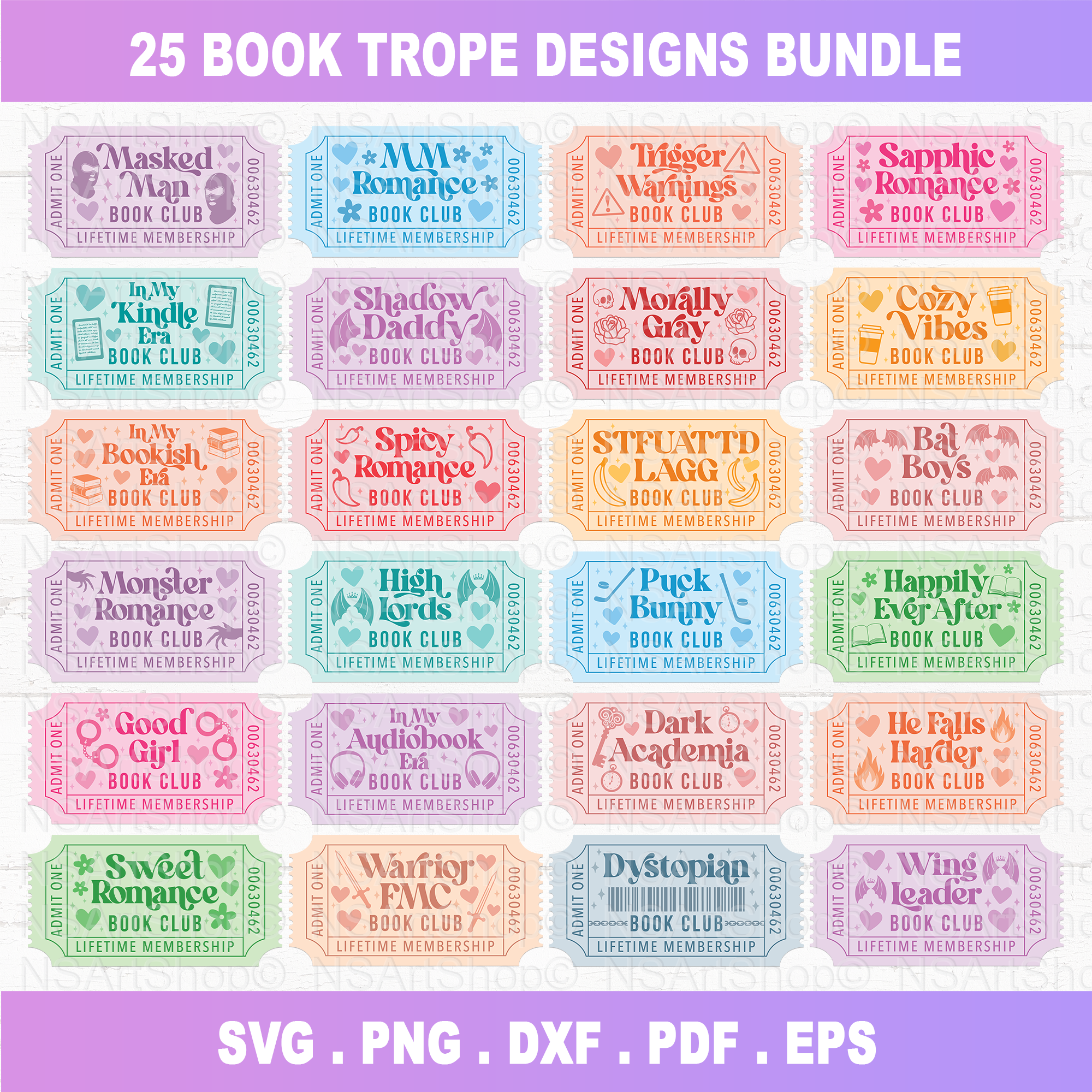 Book Tropes SVG PNG Bundle