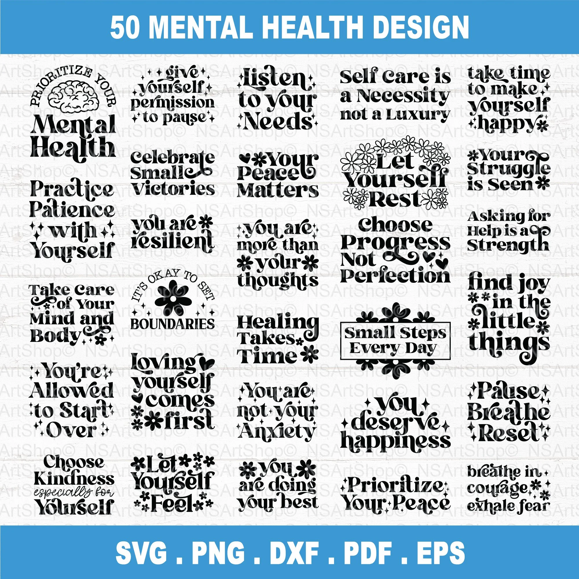 Mental Health SVG Bundle
