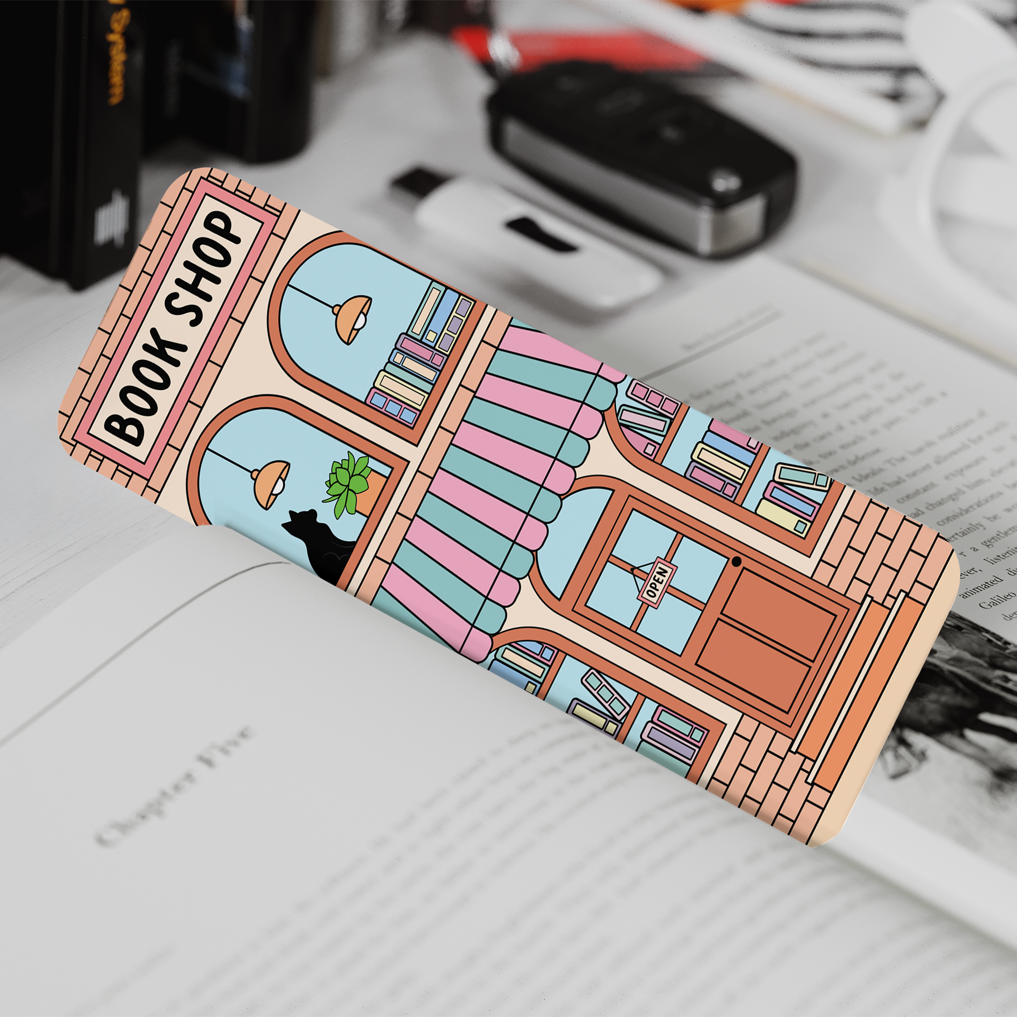 Cute Cozy 2 X 6 Inches Book Store Bookmark.png
