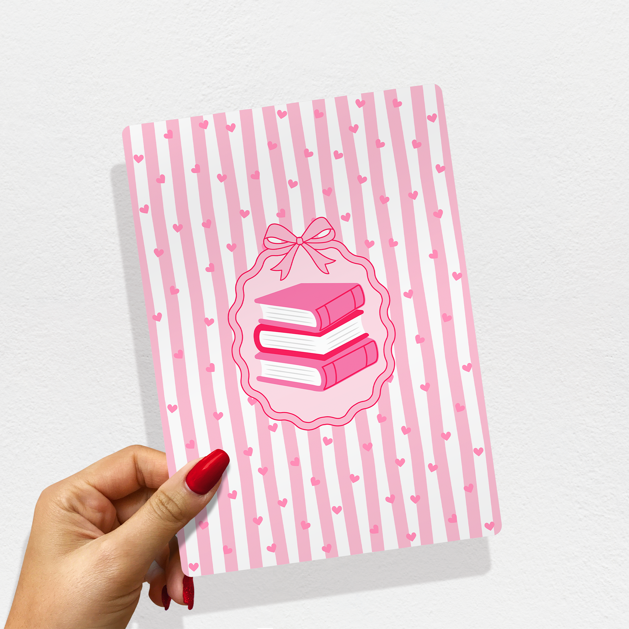 Cute Pink Aesthetic Book Stack Kindle Paperwhite case Insert.png