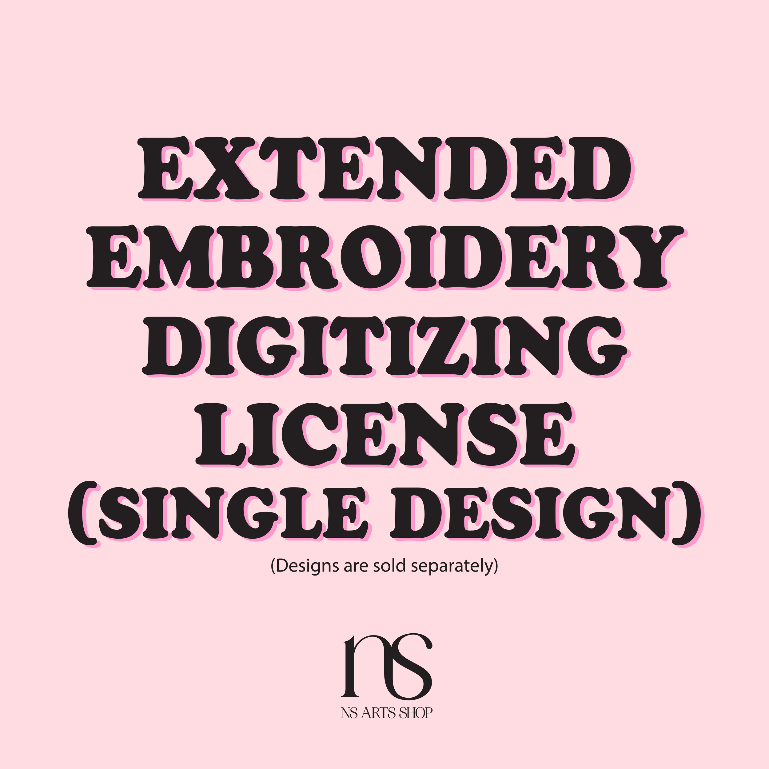 Embroidery Digitization Commercial License – Single Design