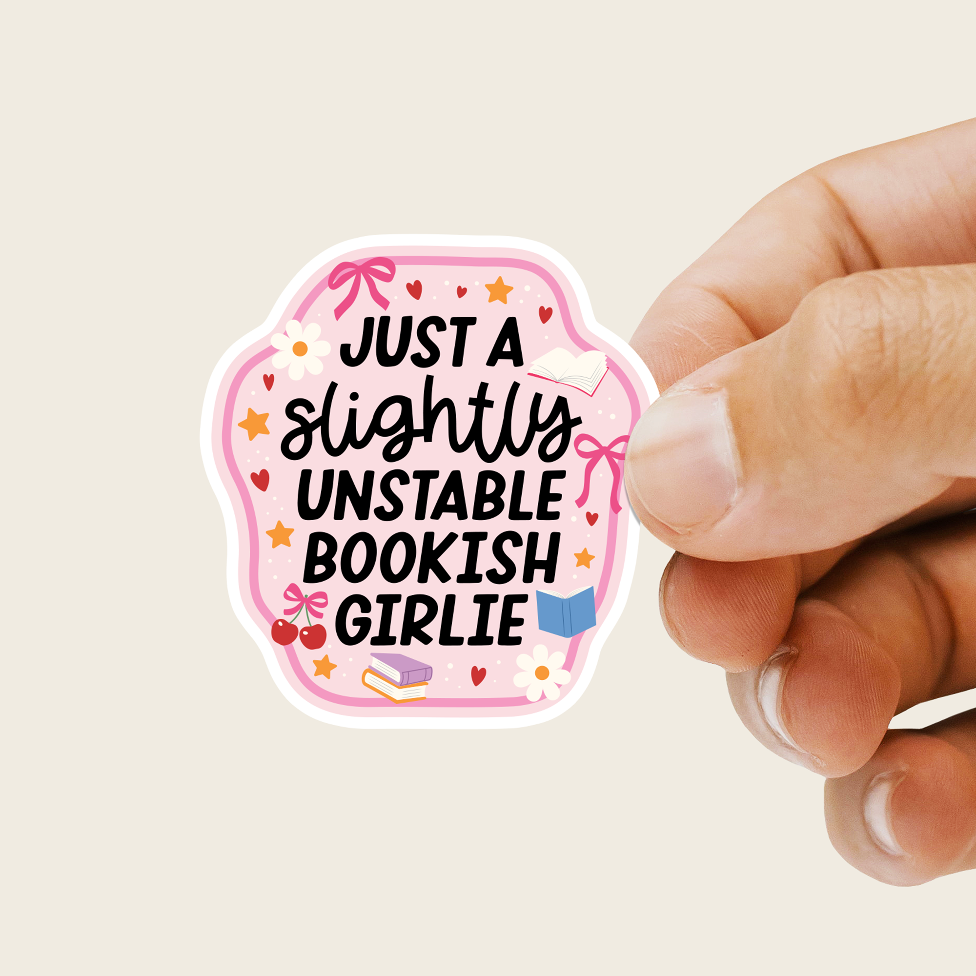 Bookish Girlie Sticker