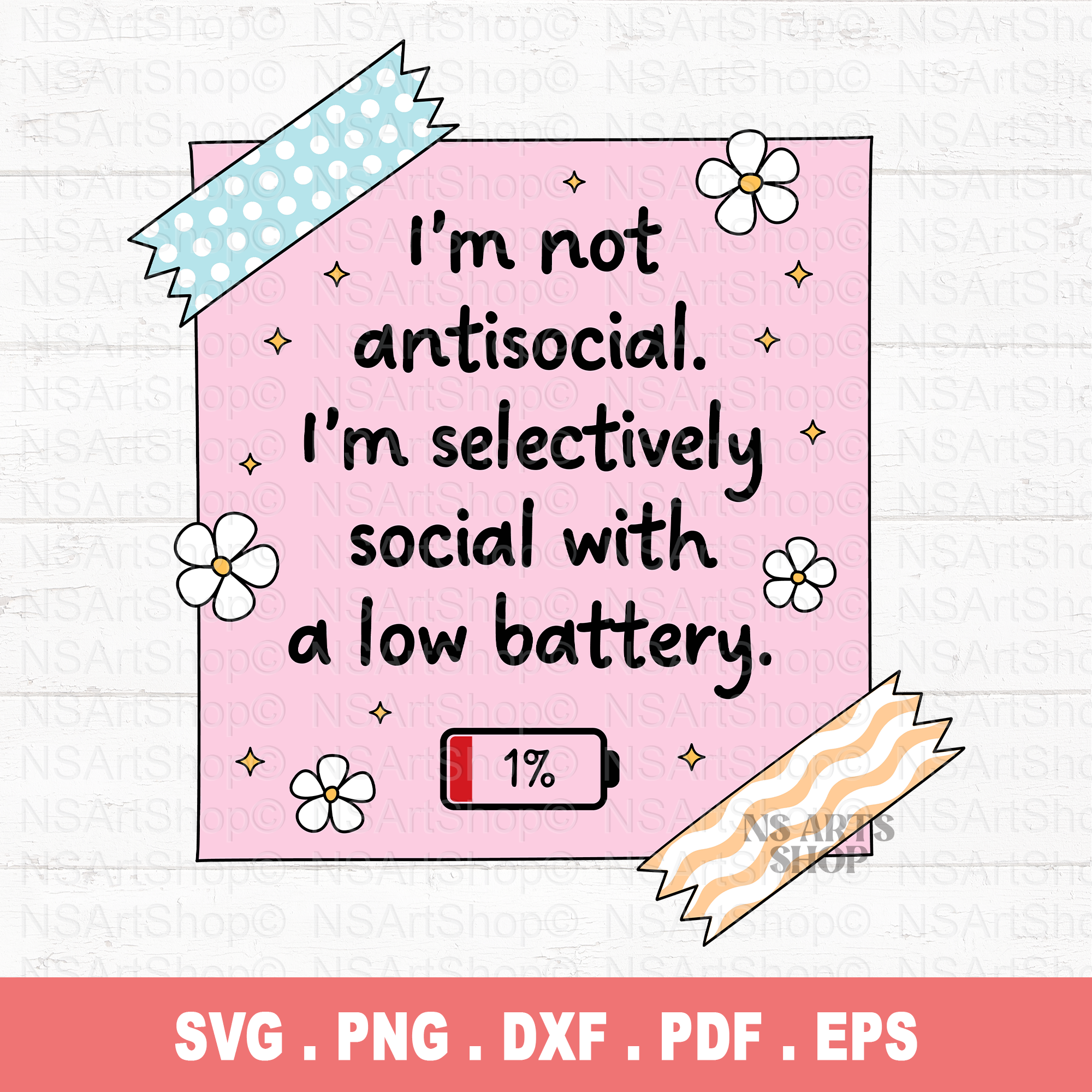 I'm Not Antisocial I'm Selectively Social With SVG / PNG